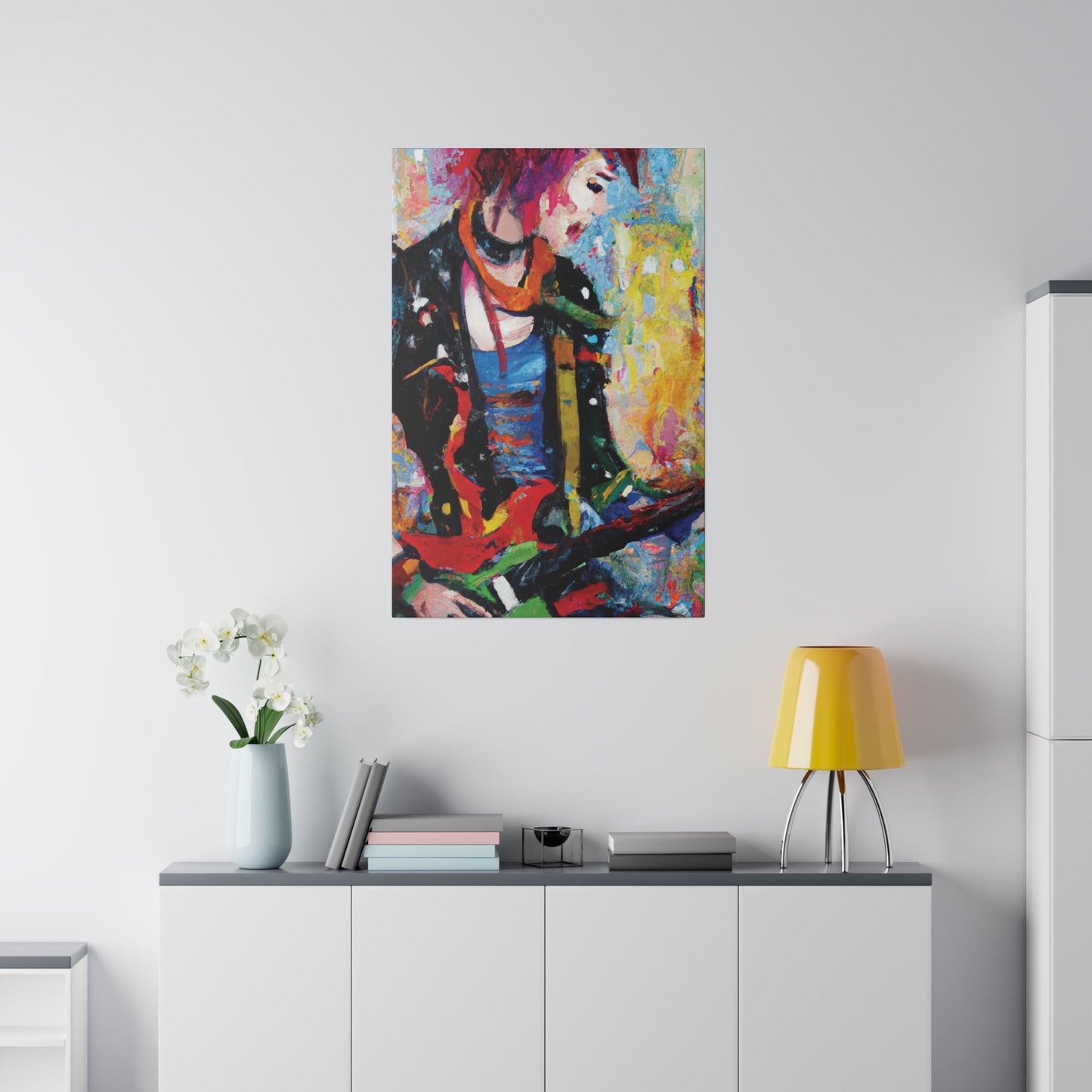 3151J - Rockstar Oil Painting Style Print | Poster | Home Decor | Wall Art | Music Art | Canvas