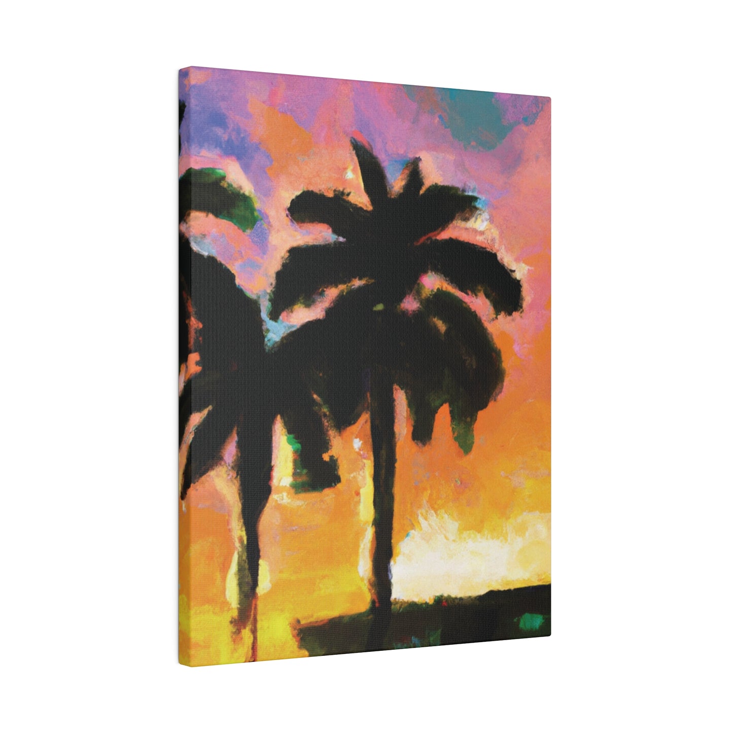 1532W - Miami Beach Sunset Painting Print | Miami | Beach | Sunset | Poster | Home Decor | Wall Art | Canvas