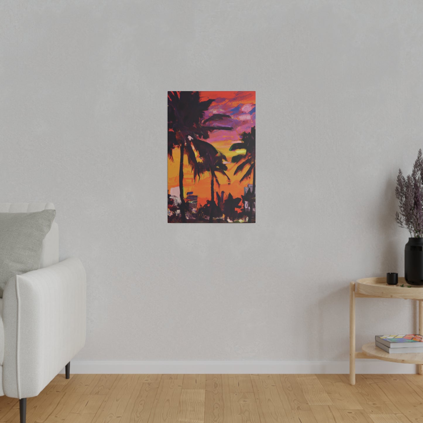 8409A - Miami Beach Sunset Painting Print | Miami | Beach | Sunset | Poster | Home Decor | Wall Art | Canvas