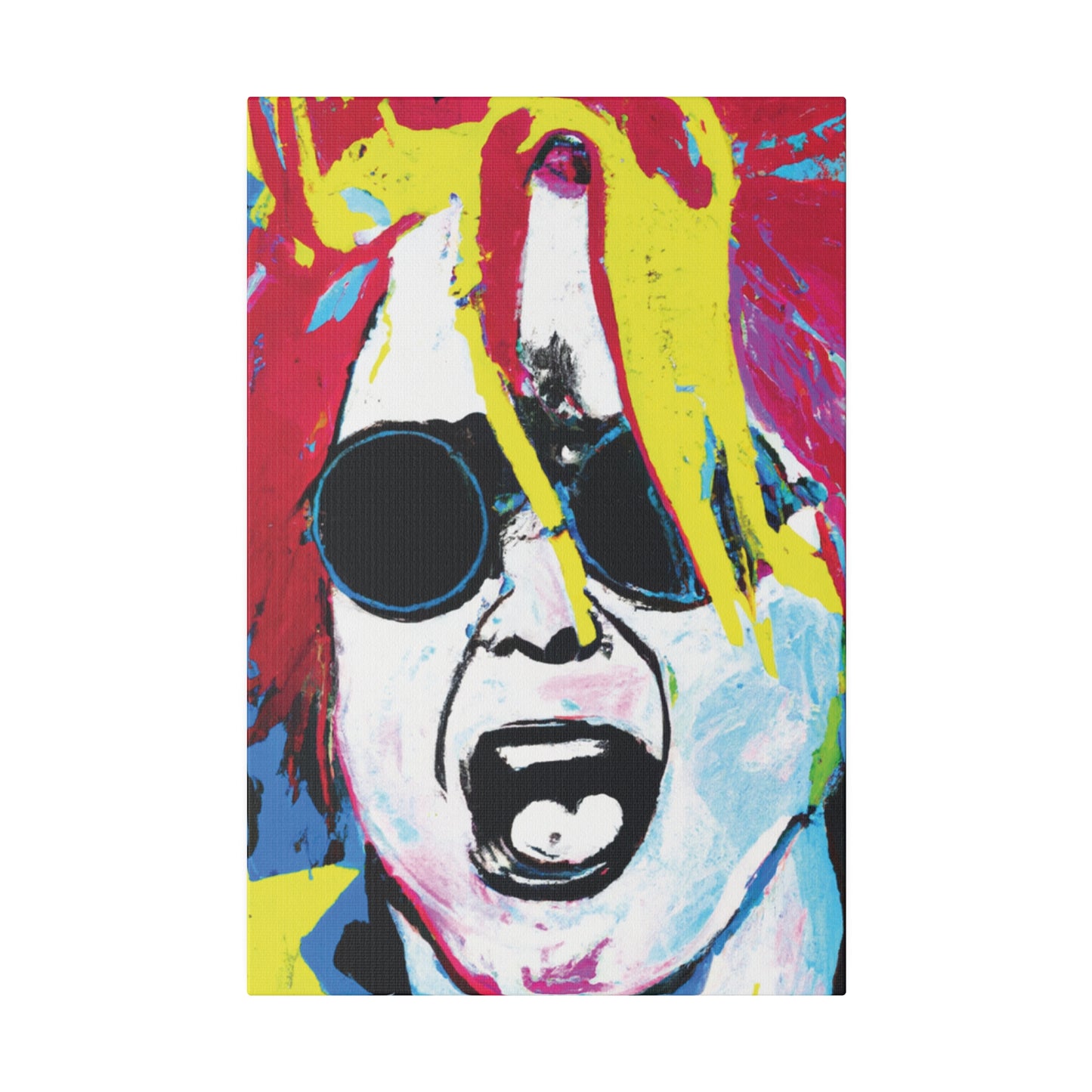 9456X - Rockstar Painting Print | Face | Abstract | Poster | Home Decor | Wall Art | Music Art | Canvas