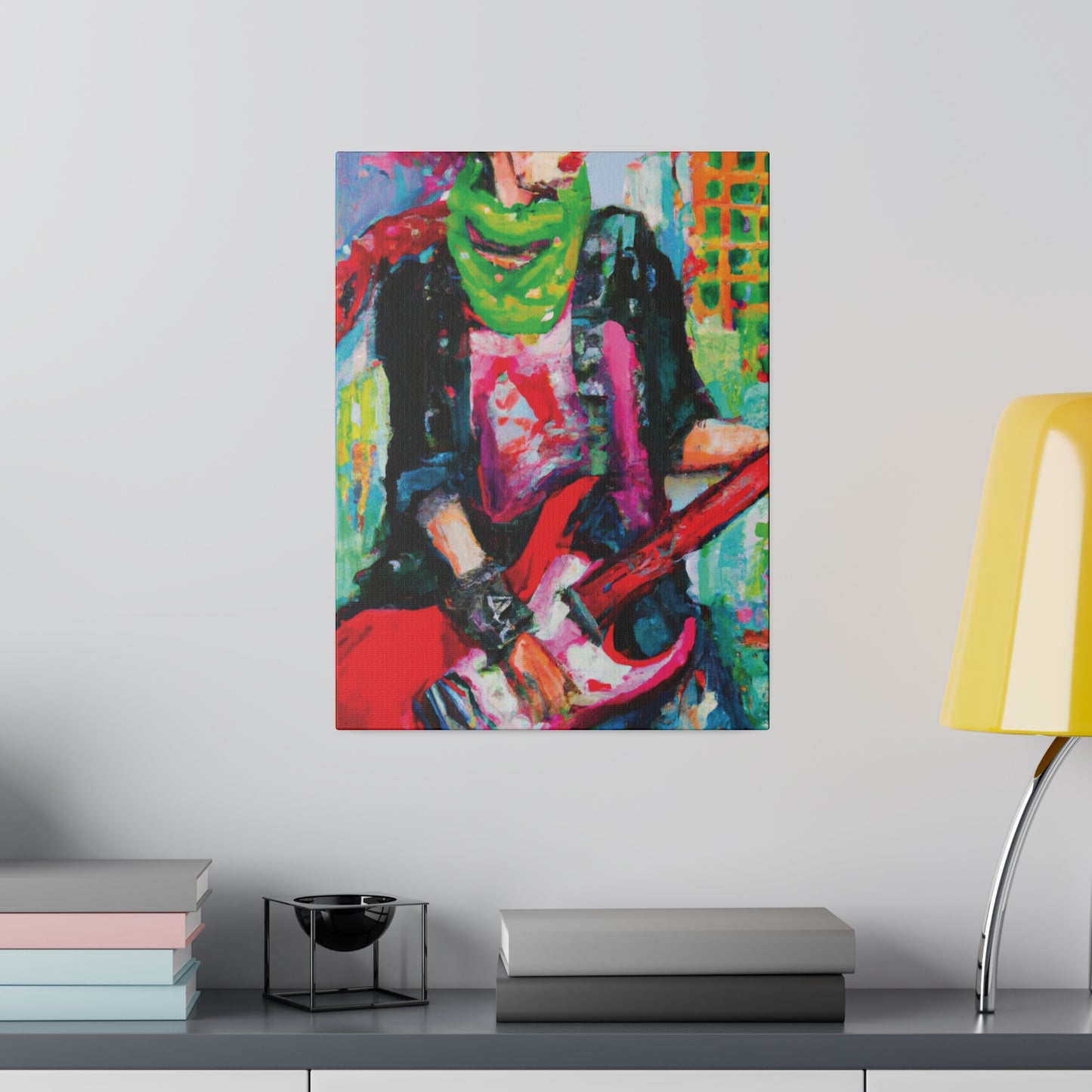 3075J - Rockstar Oil Painting Style Print | Poster | Home Decor | Wall Art | Music Art | Canvas