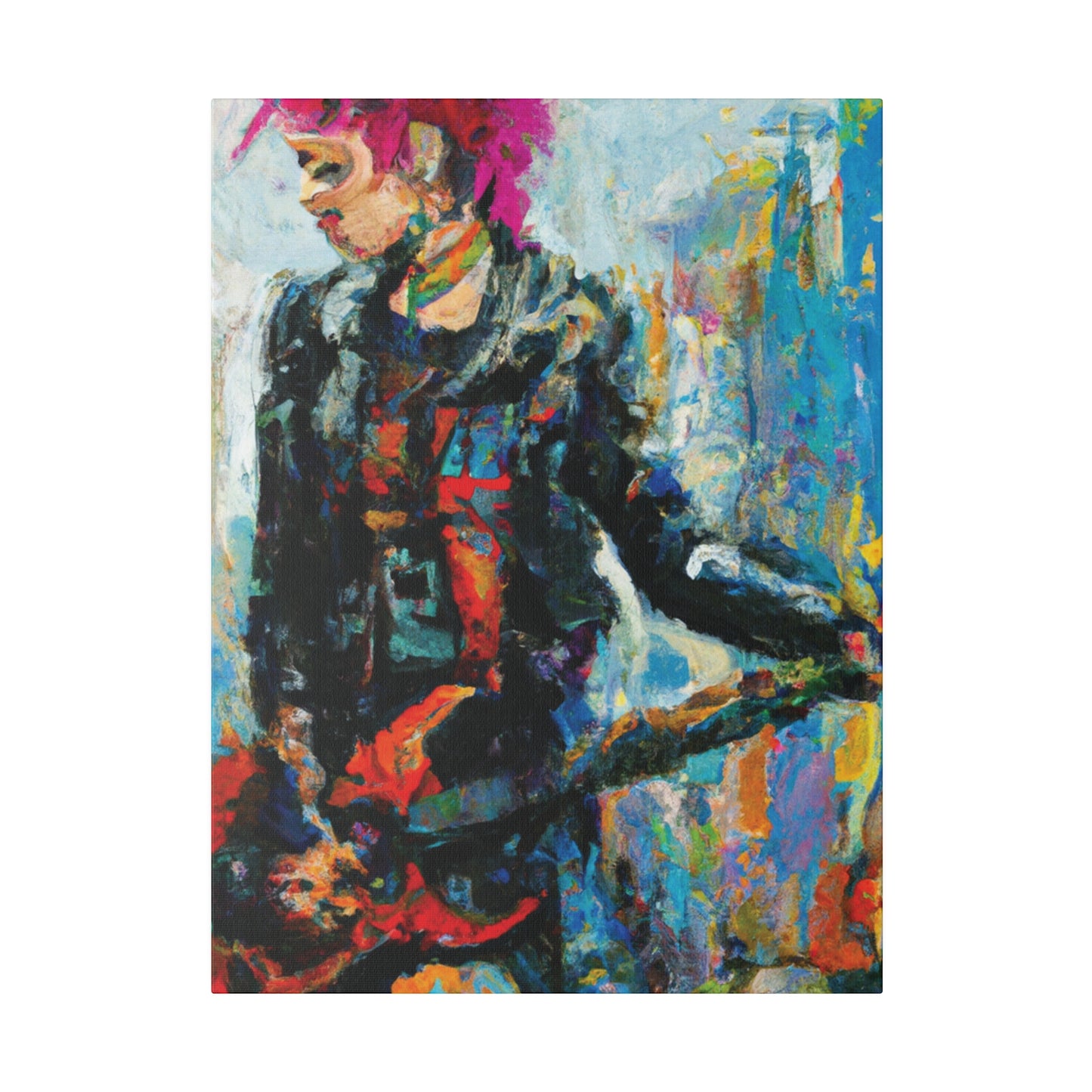 5258U - Rockstar Oil Painting Style Print | Poster | Home Decor | Wall Art | Music Art | Canvas