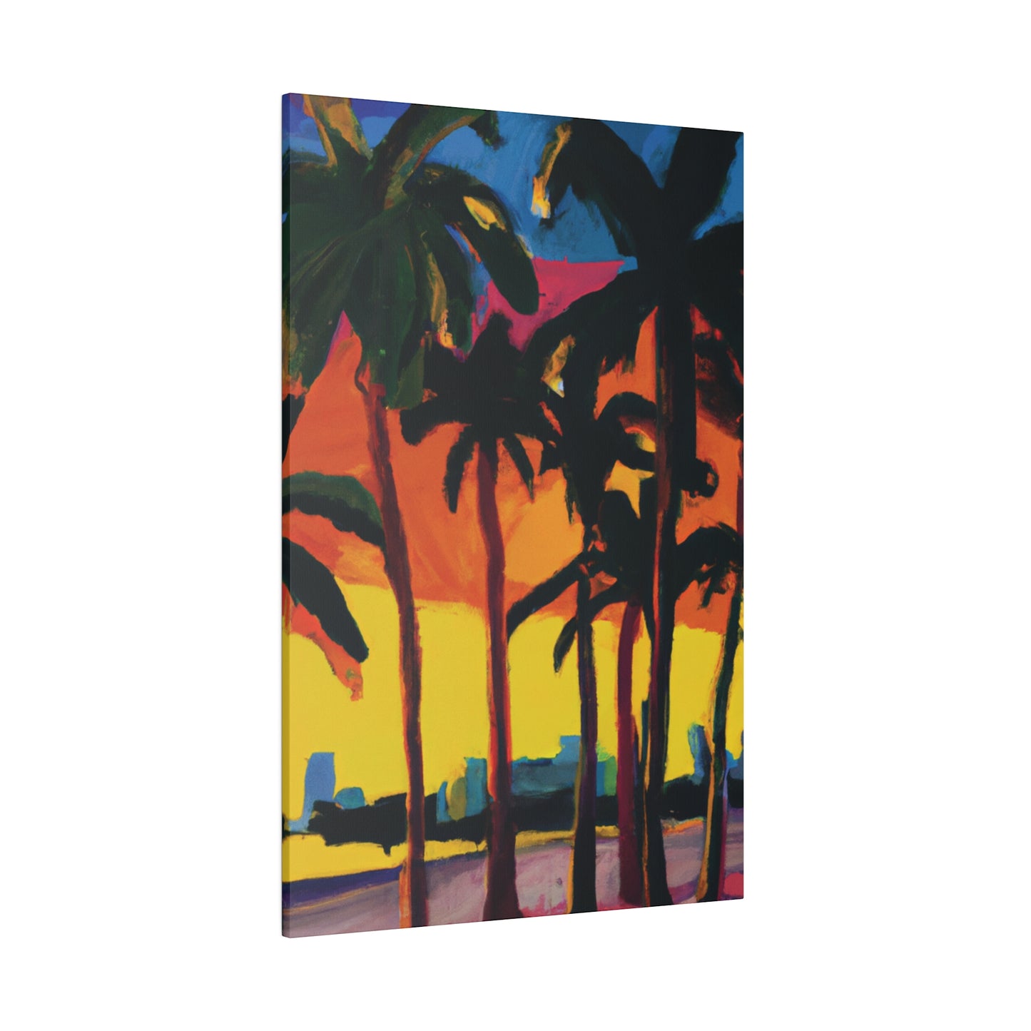 7398G - Miami Beach Sunset Painting Print | Miami | Beach | Sunset | Poster | Home Decor | Wall Art | Canvas