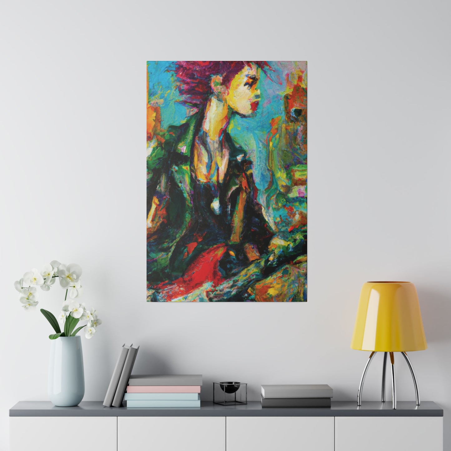 7063X - Rockstar Oil Painting Style Print | Poster | Home Decor | Wall Art | Music Art | Canvas