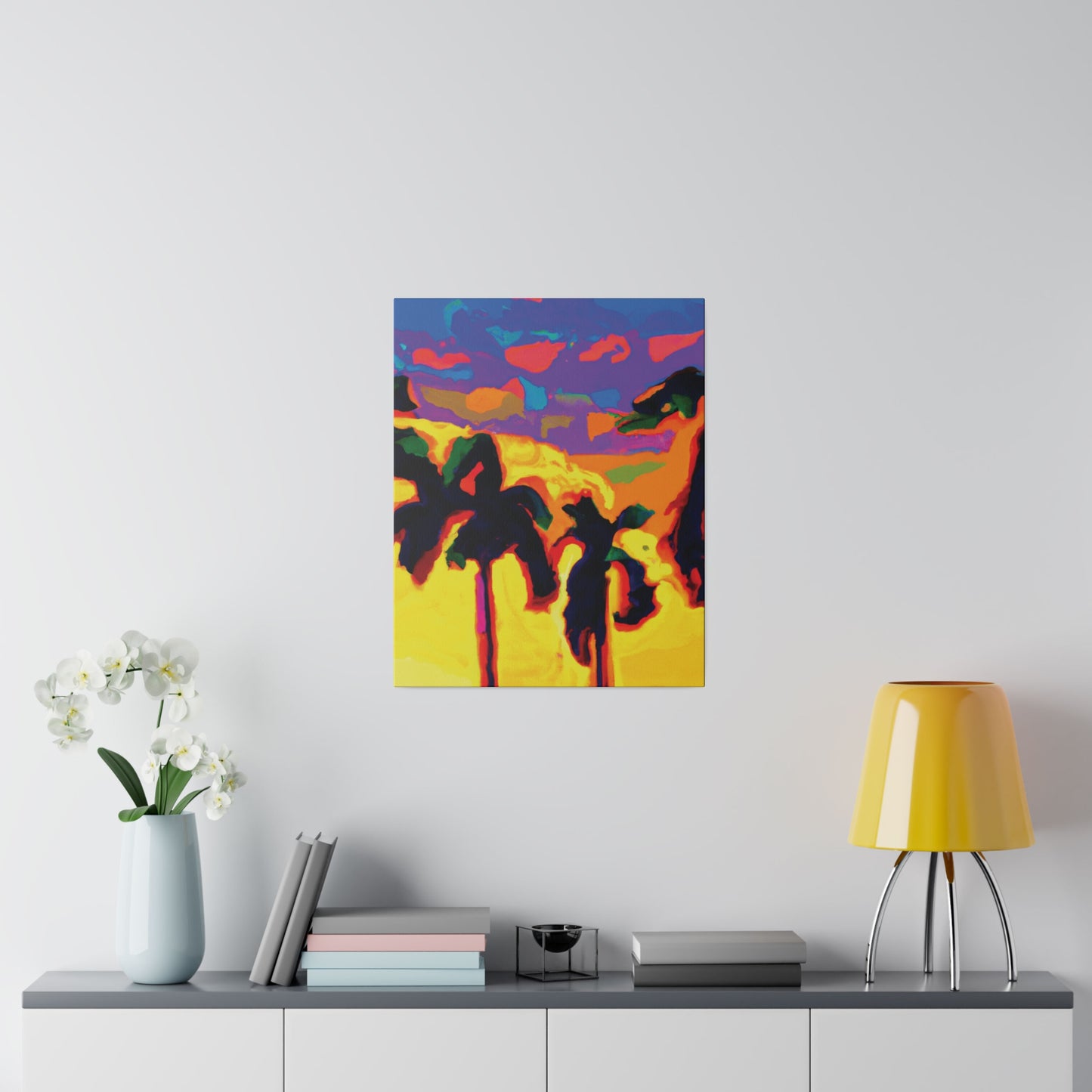 7121s - Miami Beach Sunset Painting Print | Miami | Beach | Sunset | Poster | Home Decor | Wall Art | Canvas