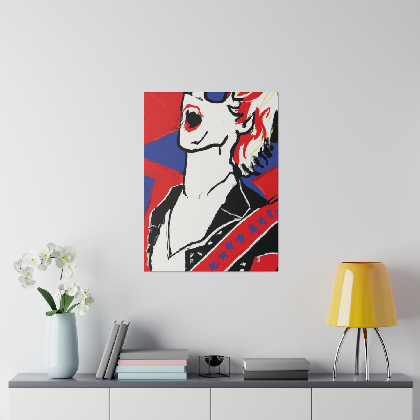 7263X - Rockstar Painting Print | Face | Abstract | Poster | Home Decor | Wall Art | Music Art | Canvas