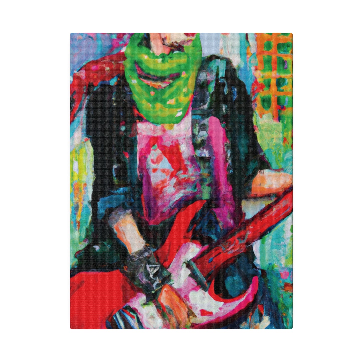 3075J - Rockstar Oil Painting Style Print | Poster | Home Decor | Wall Art | Music Art | Canvas