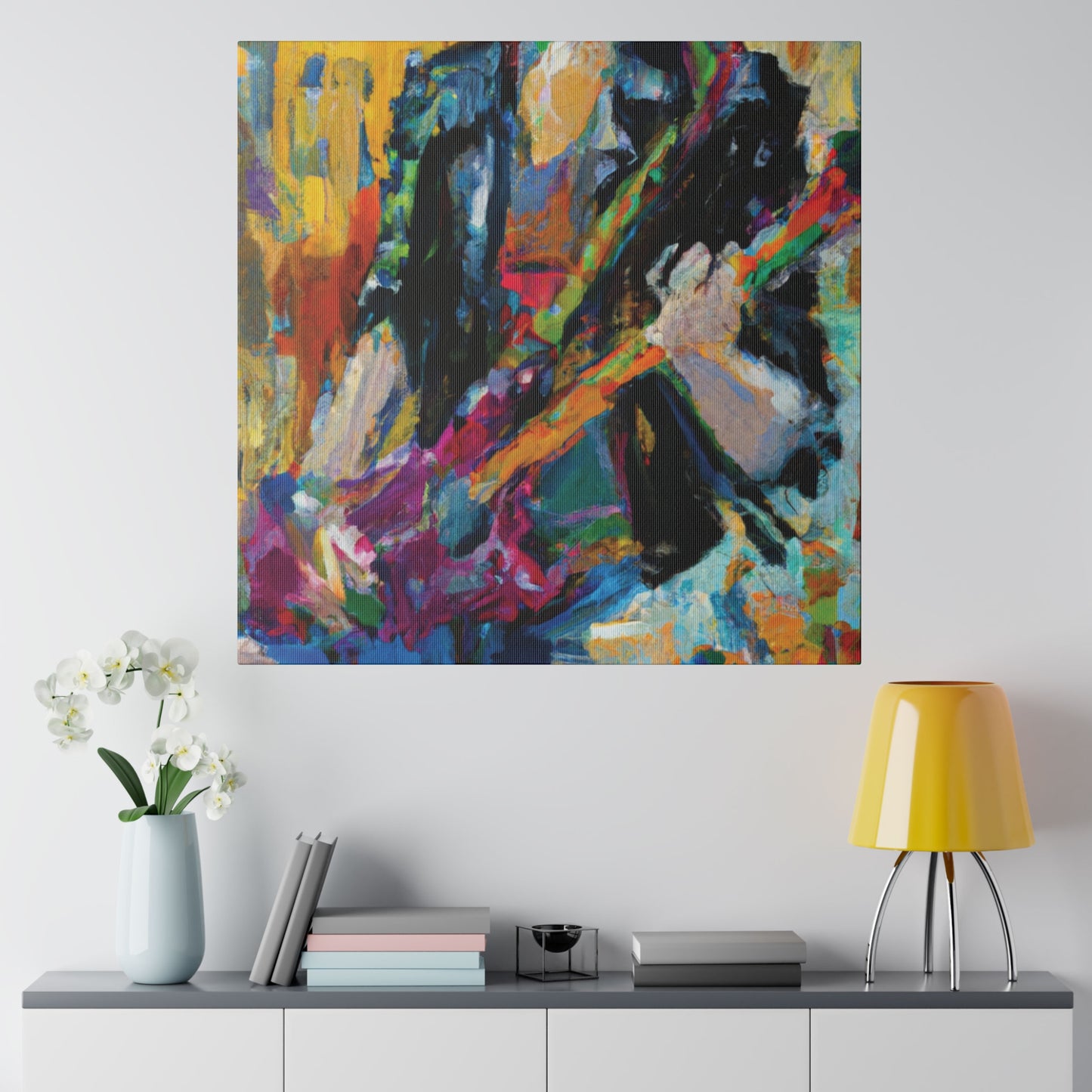 4813Q - Rockstar Oil Painting Style Print | Poster | Home Decor | Wall Art | Music Art | Canvas