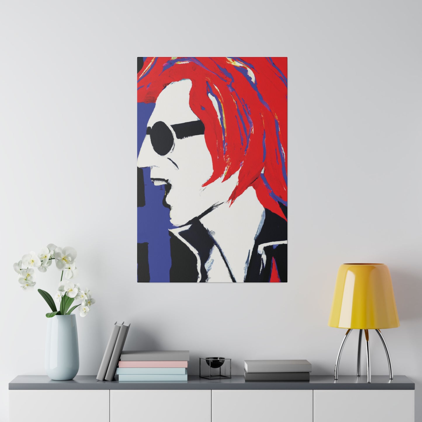 8372Z - Rockstar Painting Print | Face | Abstract | Poster | Home Decor | Wall Art | Music Art | Canvas