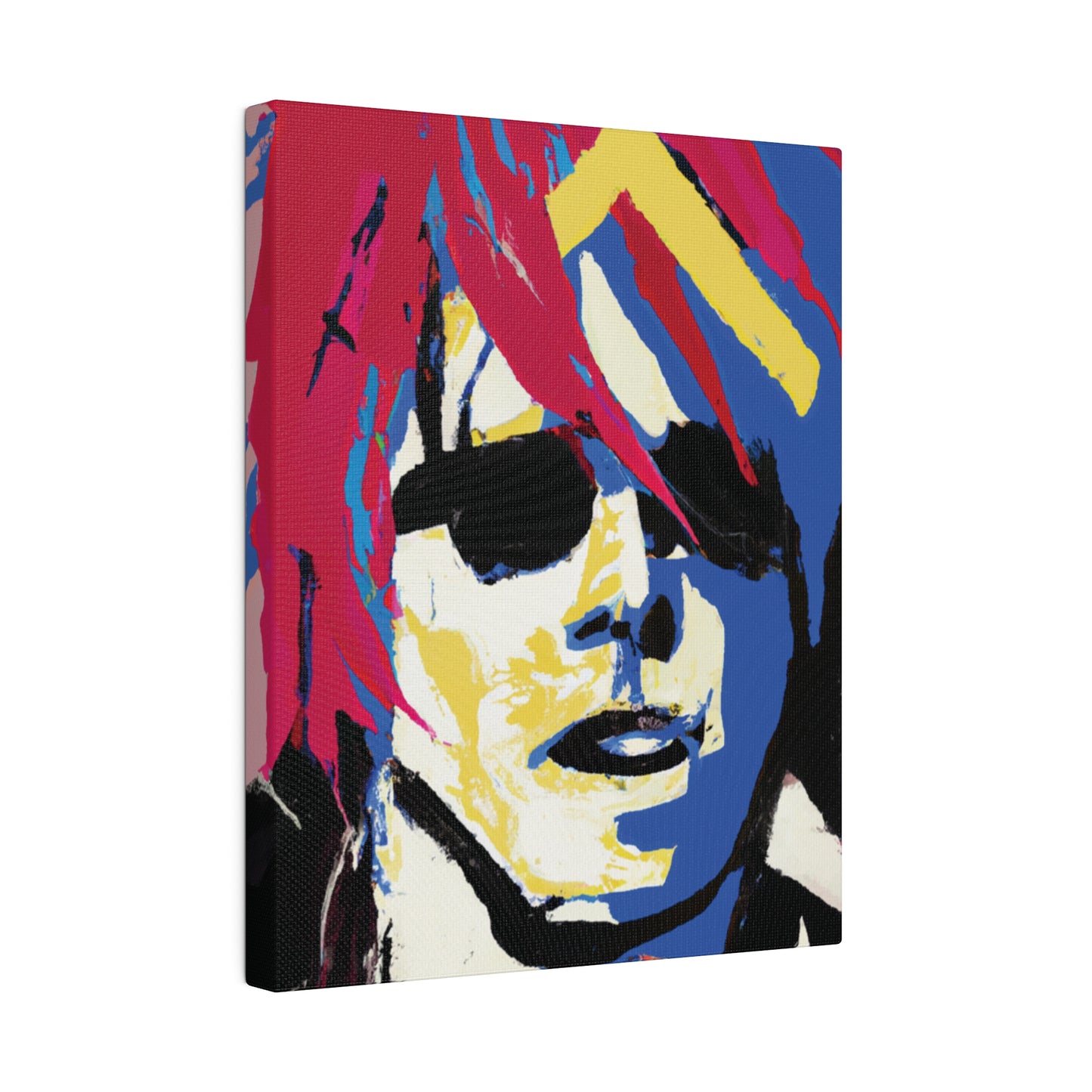 9537K - Rockstar Painting Print | Face | Abstract | Poster | Home Decor | Wall Art | Music Art | Canvas