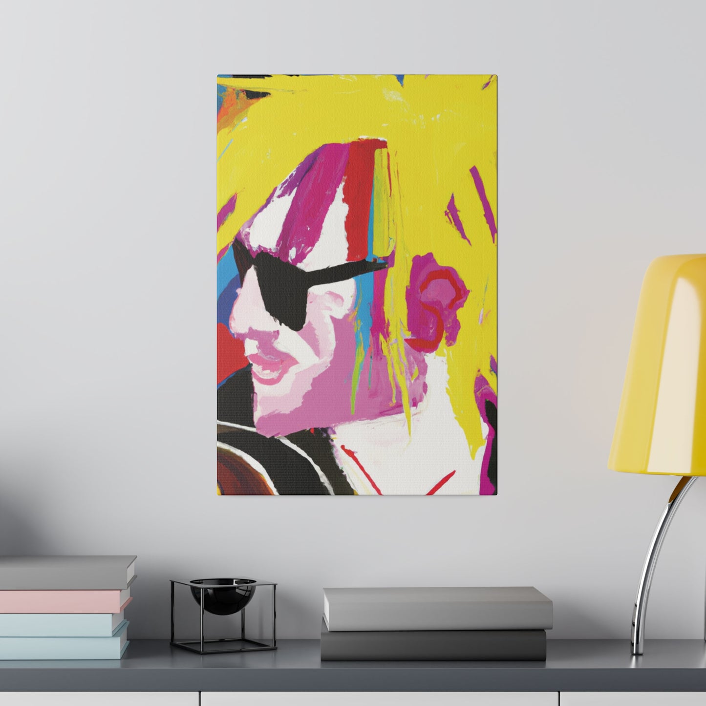 2694Y - Rockstar Painting Print | Face | Abstract | Poster | Home Decor | Wall Art | Music Art | Canvas