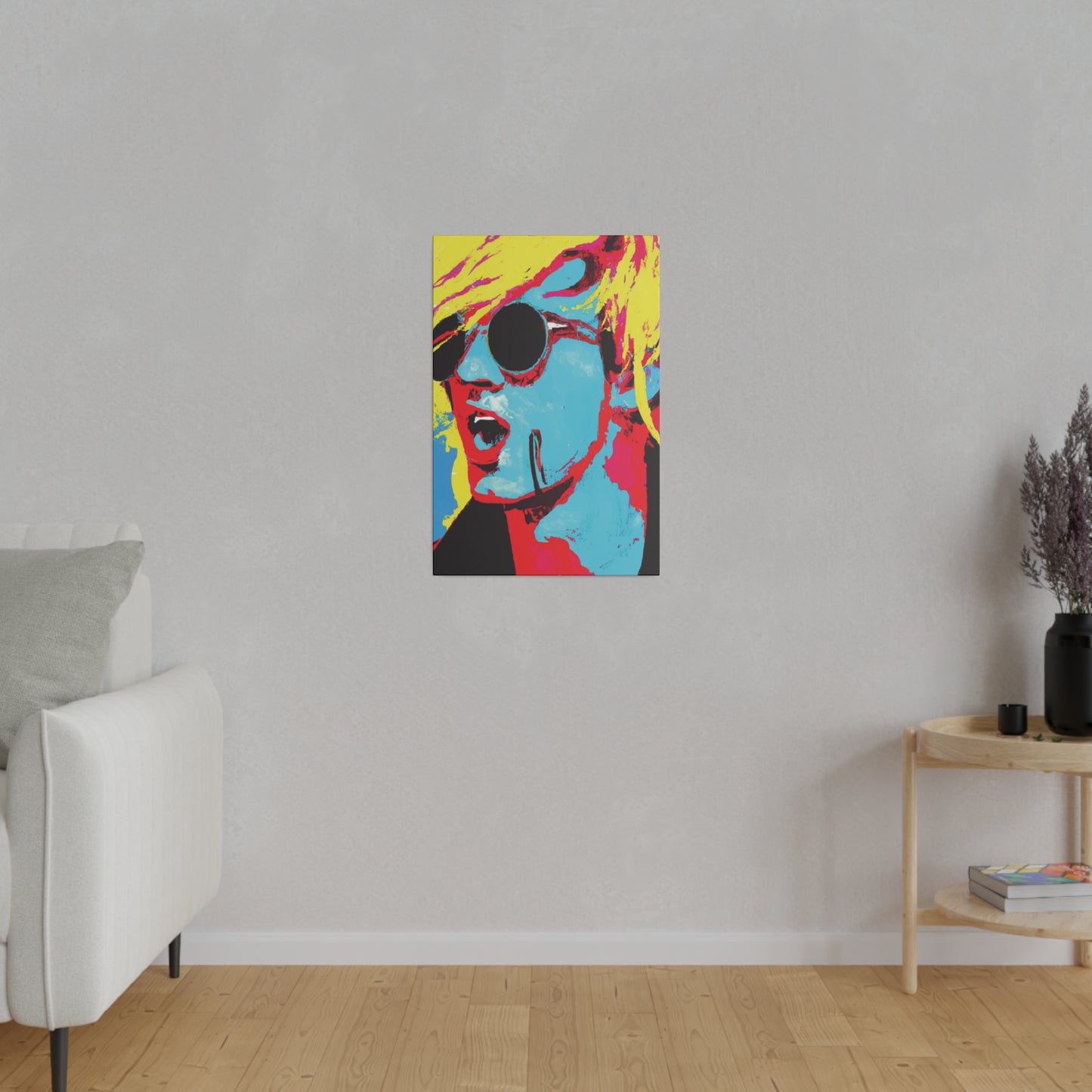 7198K - Rockstar Painting Print | Face | Abstract | Poster | Home Decor | Wall Art | Music Art | Canvas