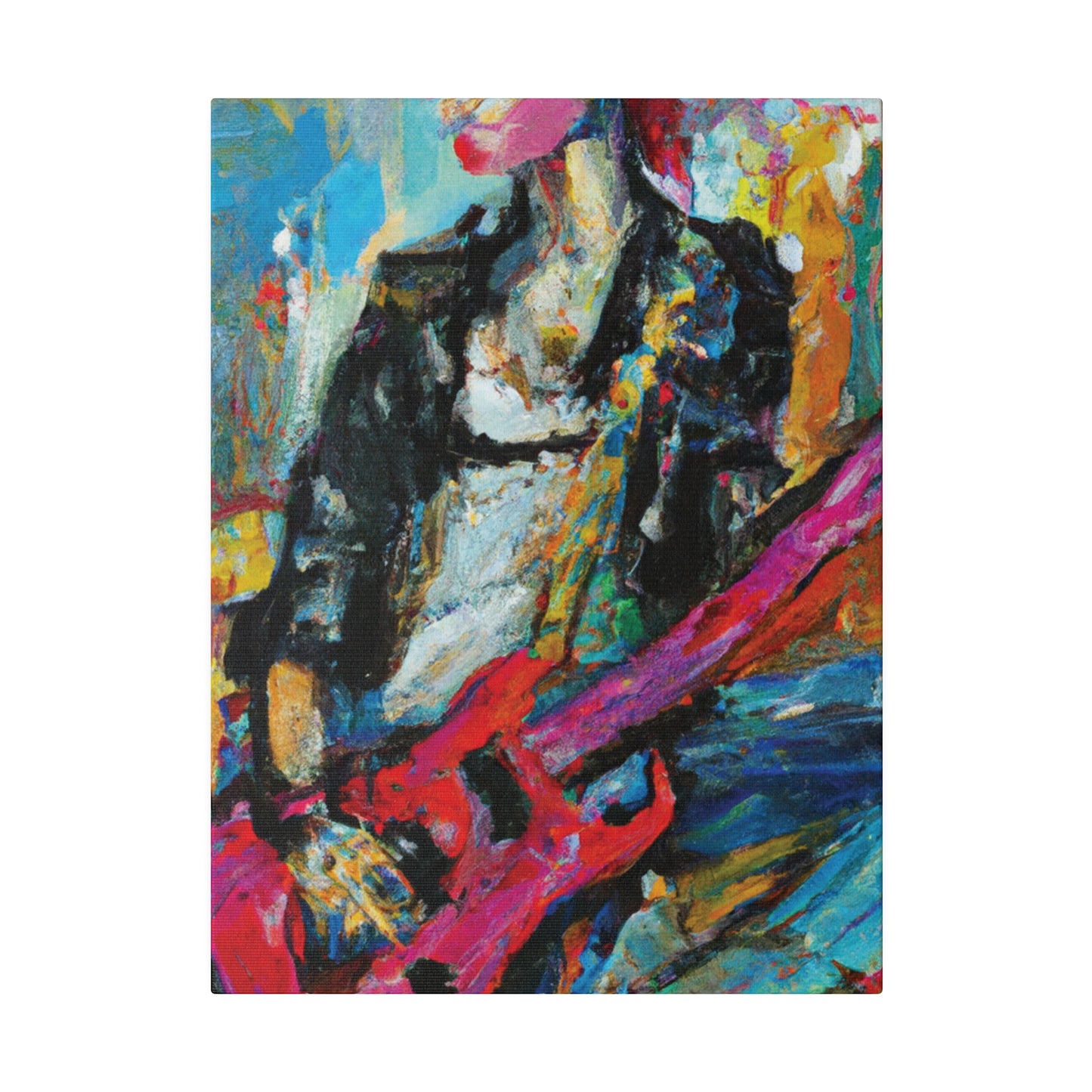 472O - Rockstar Oil Painting Style Print | Poster | Home Decor | Wall Art | Music Art | Canvas