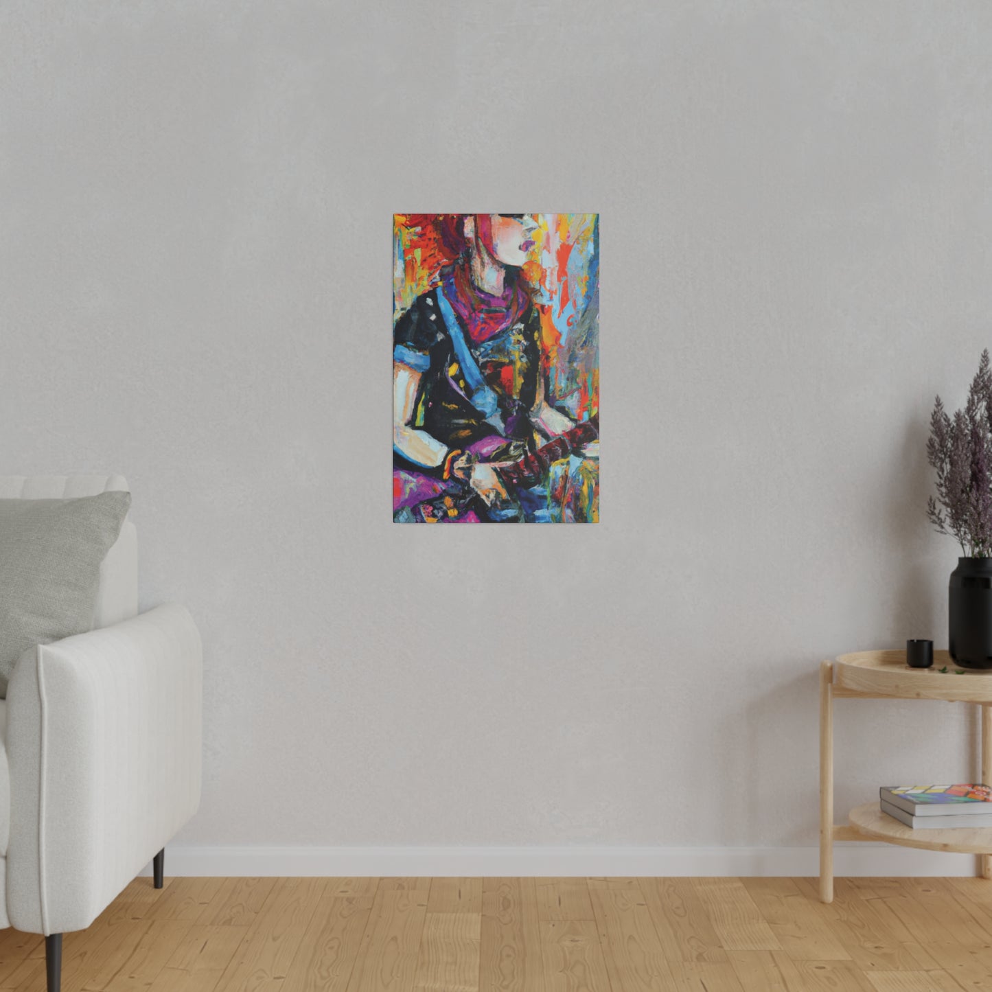 4384O - Rockstar Oil Painting Style Print | Poster | Home Decor | Wall Art | Music Art | Canvas