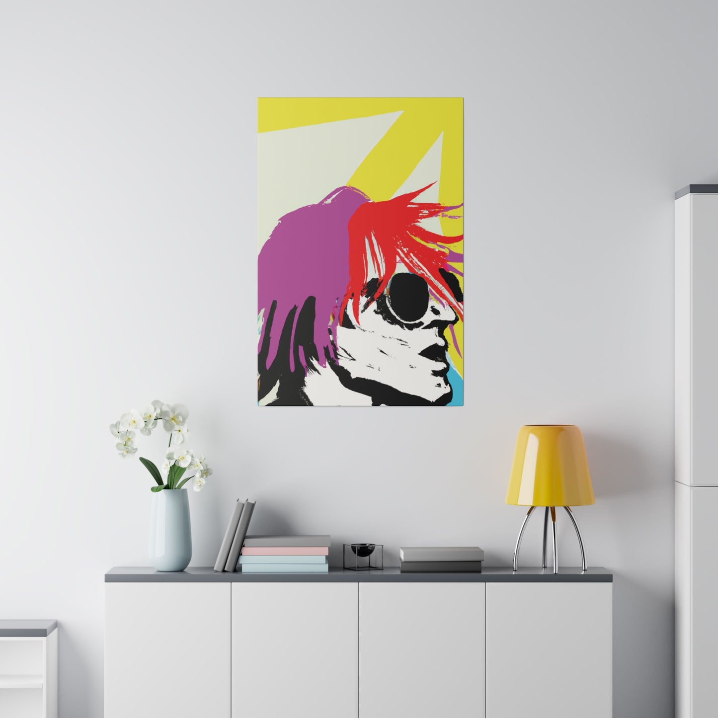 3198N - Rockstar Painting Print | Face | Abstract | Poster | Home Decor | Wall Art | Music Art | Canvas