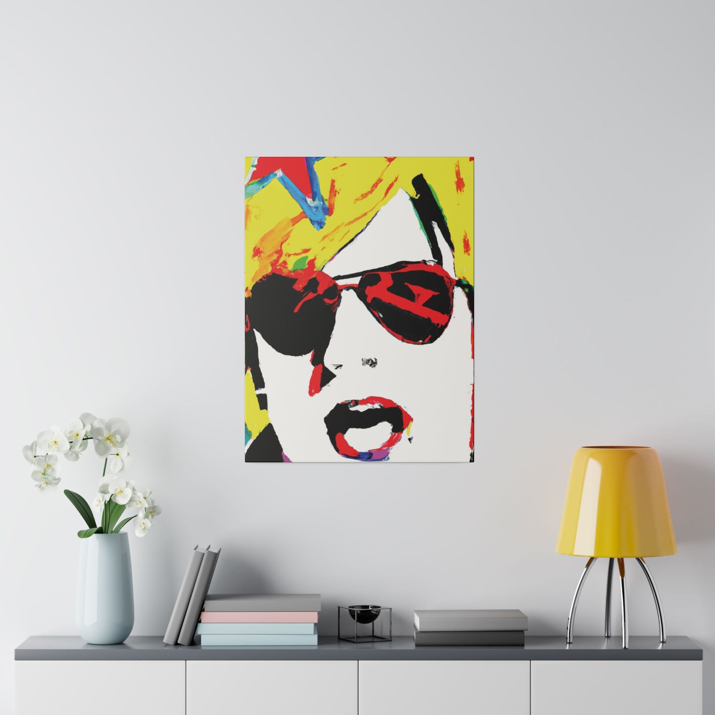 7931Q - Rockstar Painting Print | Face | Abstract | Poster | Home Decor | Wall Art | Music Art | Canvas