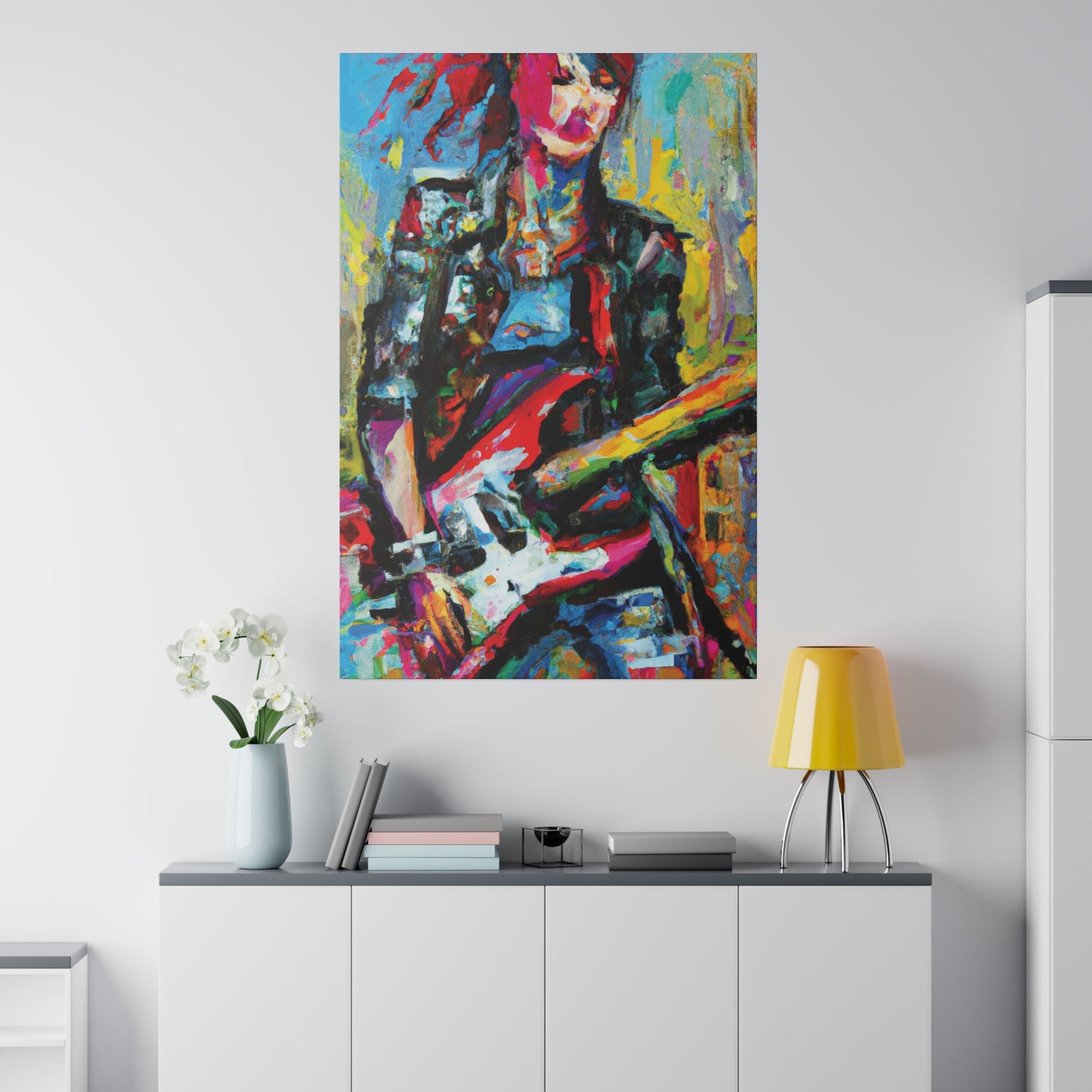9010O - Rockstar Oil Painting Style Print | Poster | Home Decor | Wall Art | Music Art | Canvas