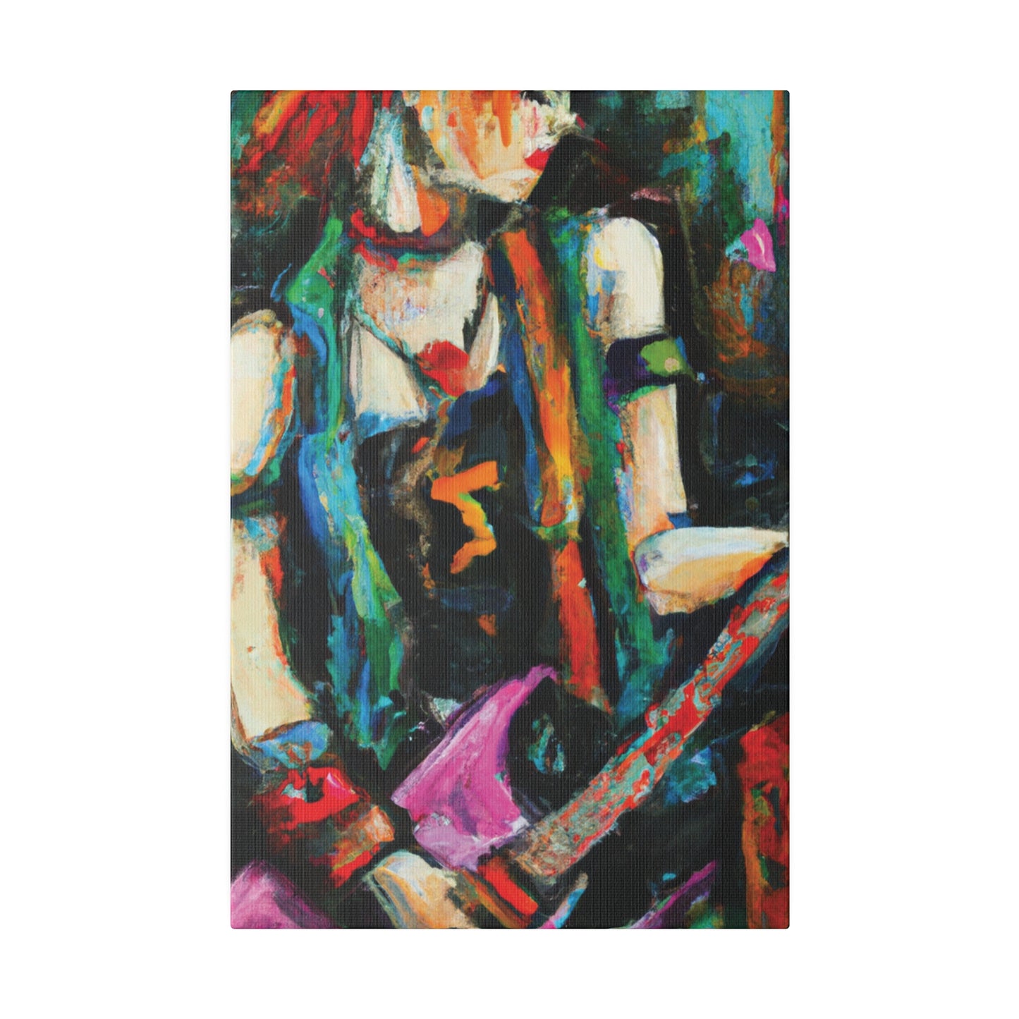 2705X - Rockstar Oil Painting Style Print | Poster | Home Decor | Wall Art | Music Art | Canvas