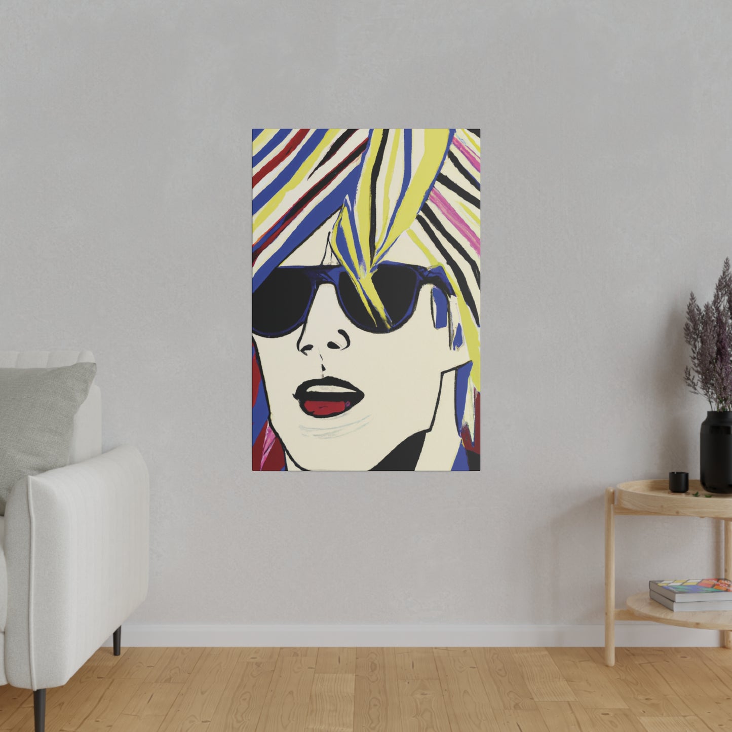 4789F - Rockstar Painting Print | Face | Abstract | Poster | Home Decor | Wall Art | Music Art | Canvas