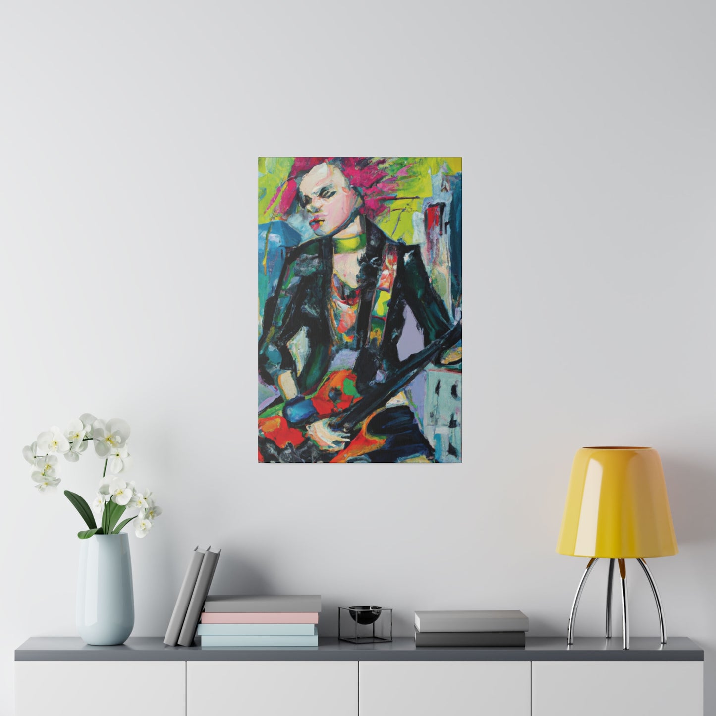 7258Y - Rockstar Oil Painting Style Print | Poster | Home Decor | Wall Art | Music Art | Canvas