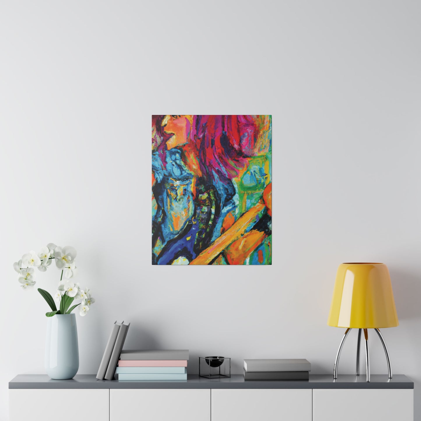 9483V - Rockstar Oil Painting Style Print | Poster | Home Decor | Wall Art | Music Art | Canvas