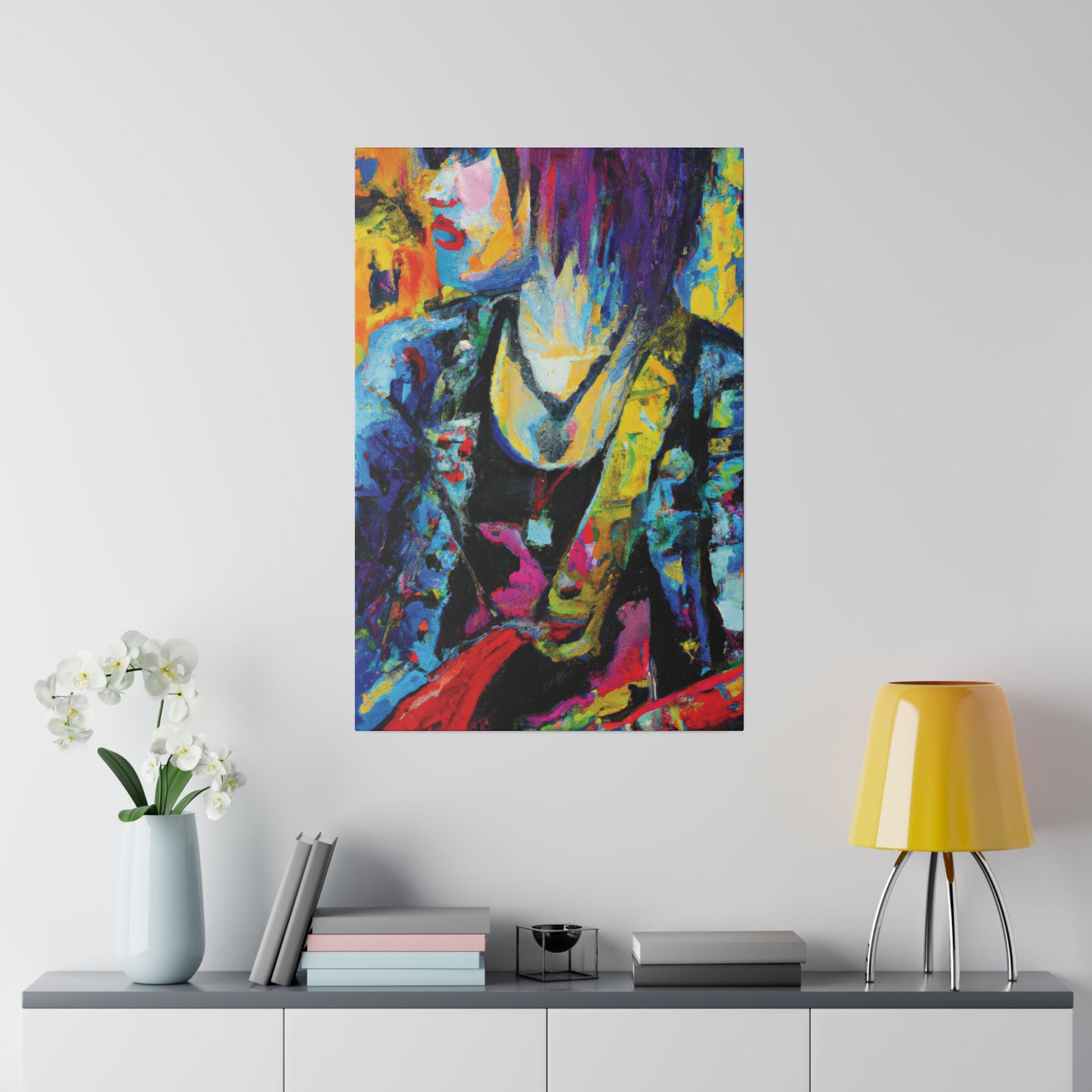 9756Z - Rockstar Oil Painting Style Print | Poster | Home Decor | Wall Art | Music Art | Canvas