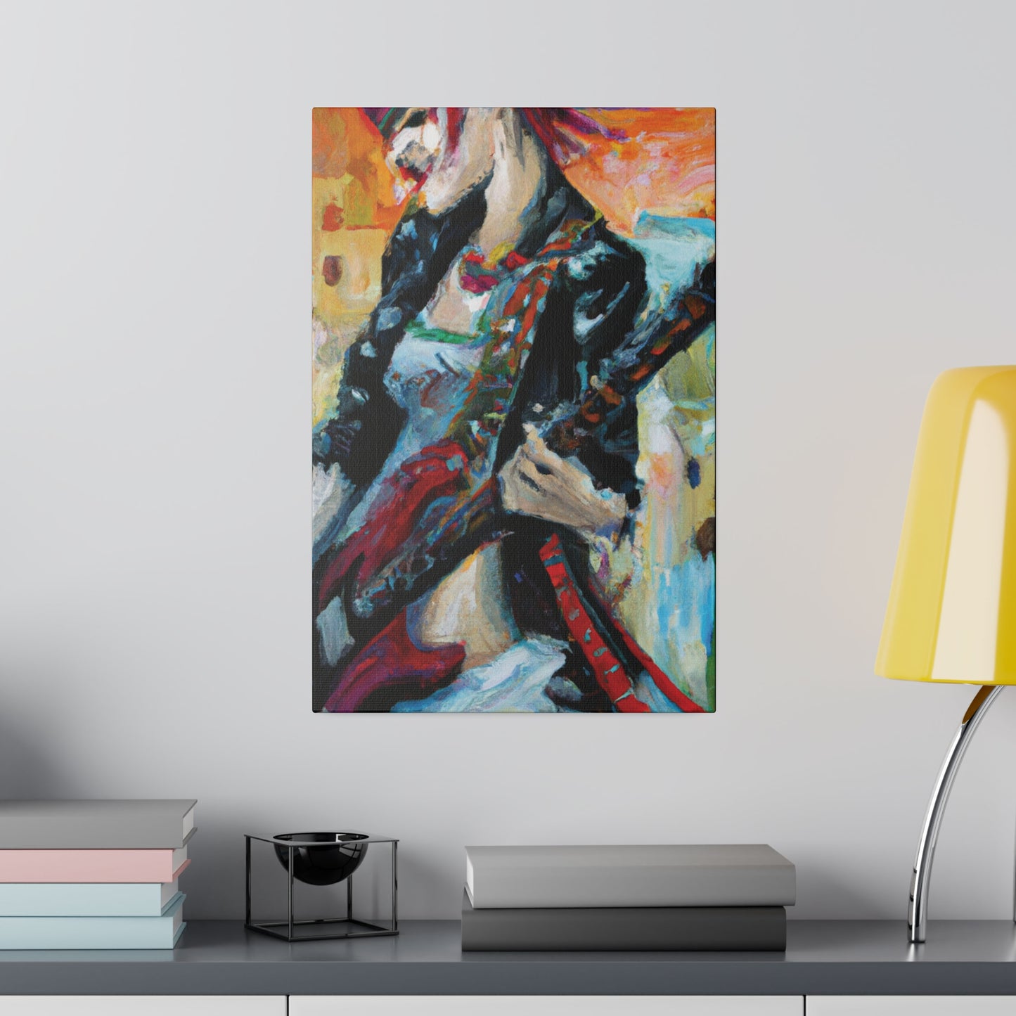 732X - Rockstar Oil Painting Style Print | Poster | Home Decor | Wall Art | Music Art | Canvas