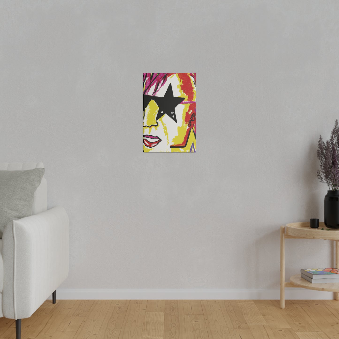 5698R - Rockstar Painting Print | Face | Abstract | Poster | Home Decor | Wall Art | Music Art | Canvas
