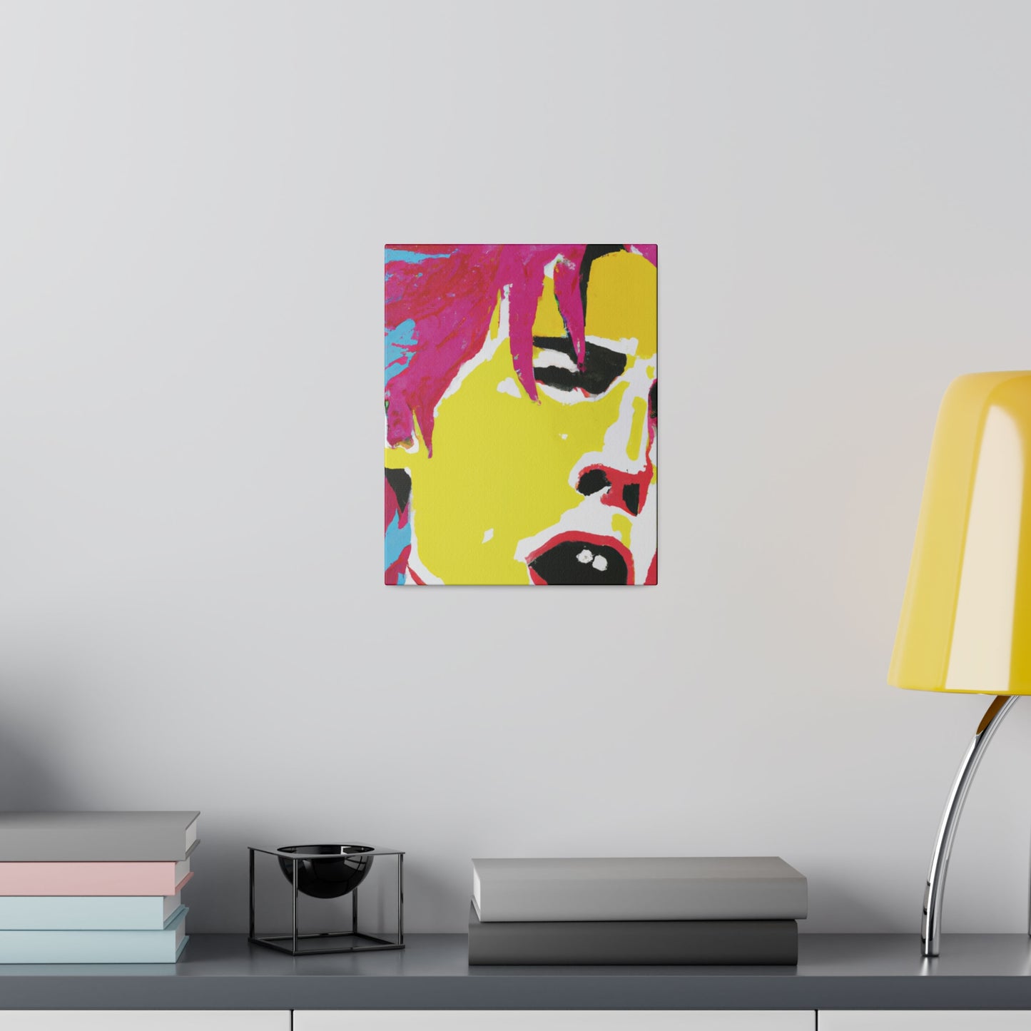 825J - Rockstar Painting Print | Face | Abstract | Poster | Home Decor | Wall Art | Music Art | Canvas