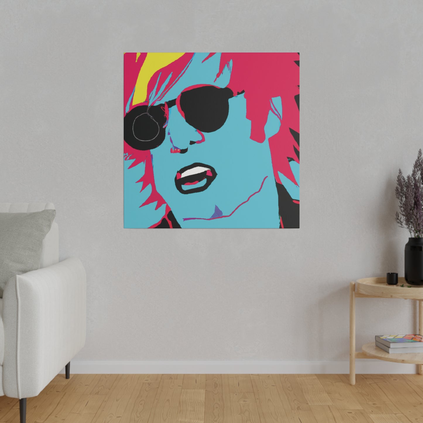 6426B - Rockstar Painting Print | Face | Abstract | Poster | Home Decor | Wall Art | Music Art | Canvas