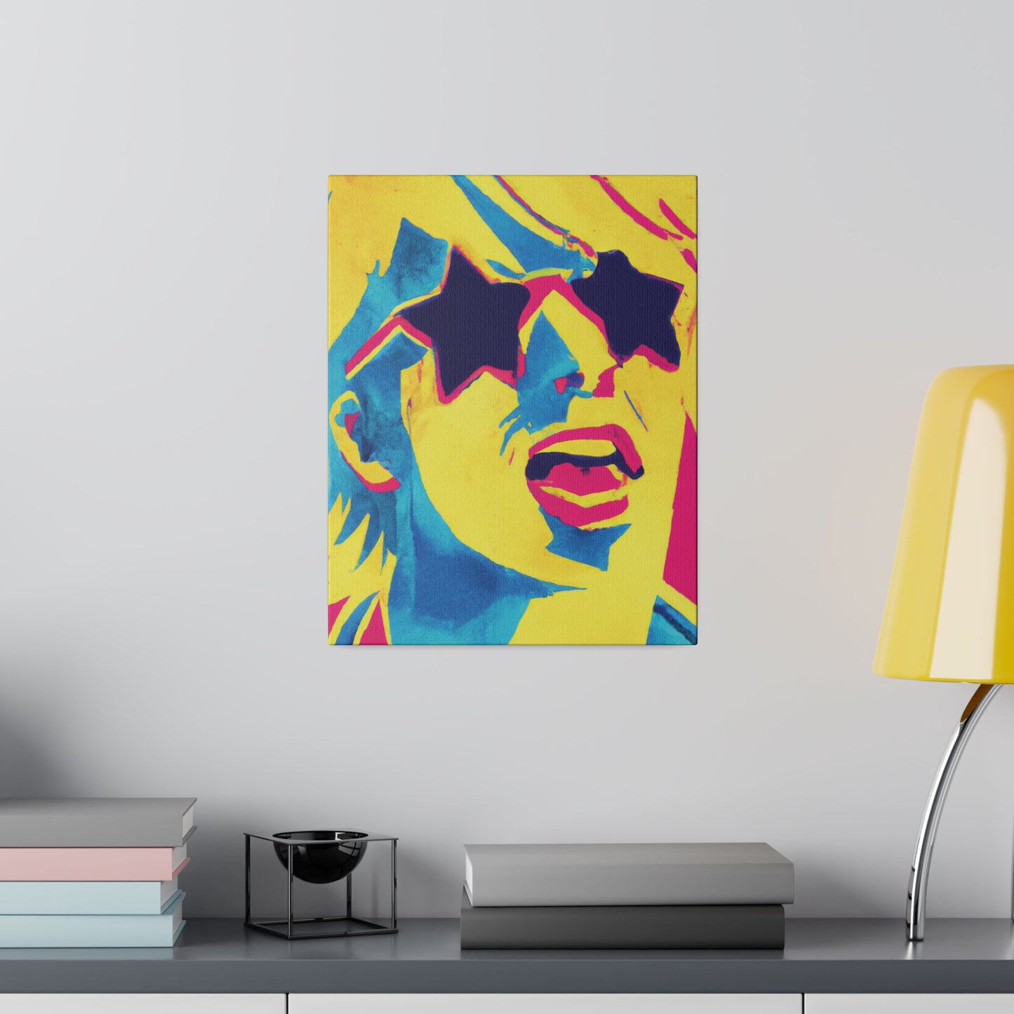 7392X - Rockstar Painting Print | Face | Abstract | Poster | Home Decor | Wall Art | Music Art | Canvas