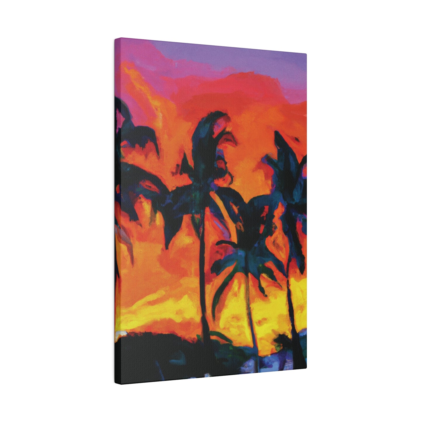 7487R - Miami Beach Sunset Painting Print | Miami | Beach | Sunset | Poster | Home Decor | Wall Art | Canvas