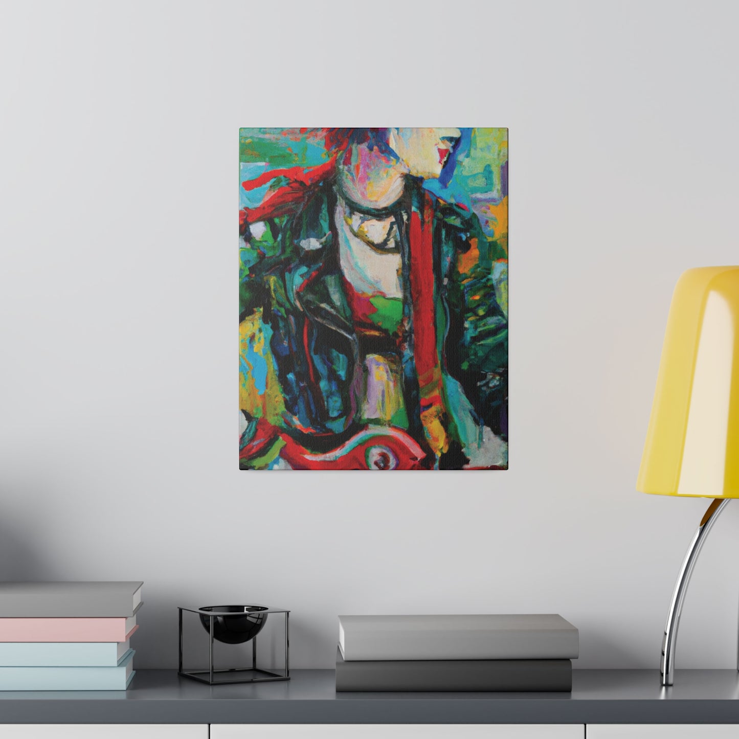 7245X - Rockstar Oil Painting Style Print | Poster | Home Decor | Wall Art | Music Art | Canvas