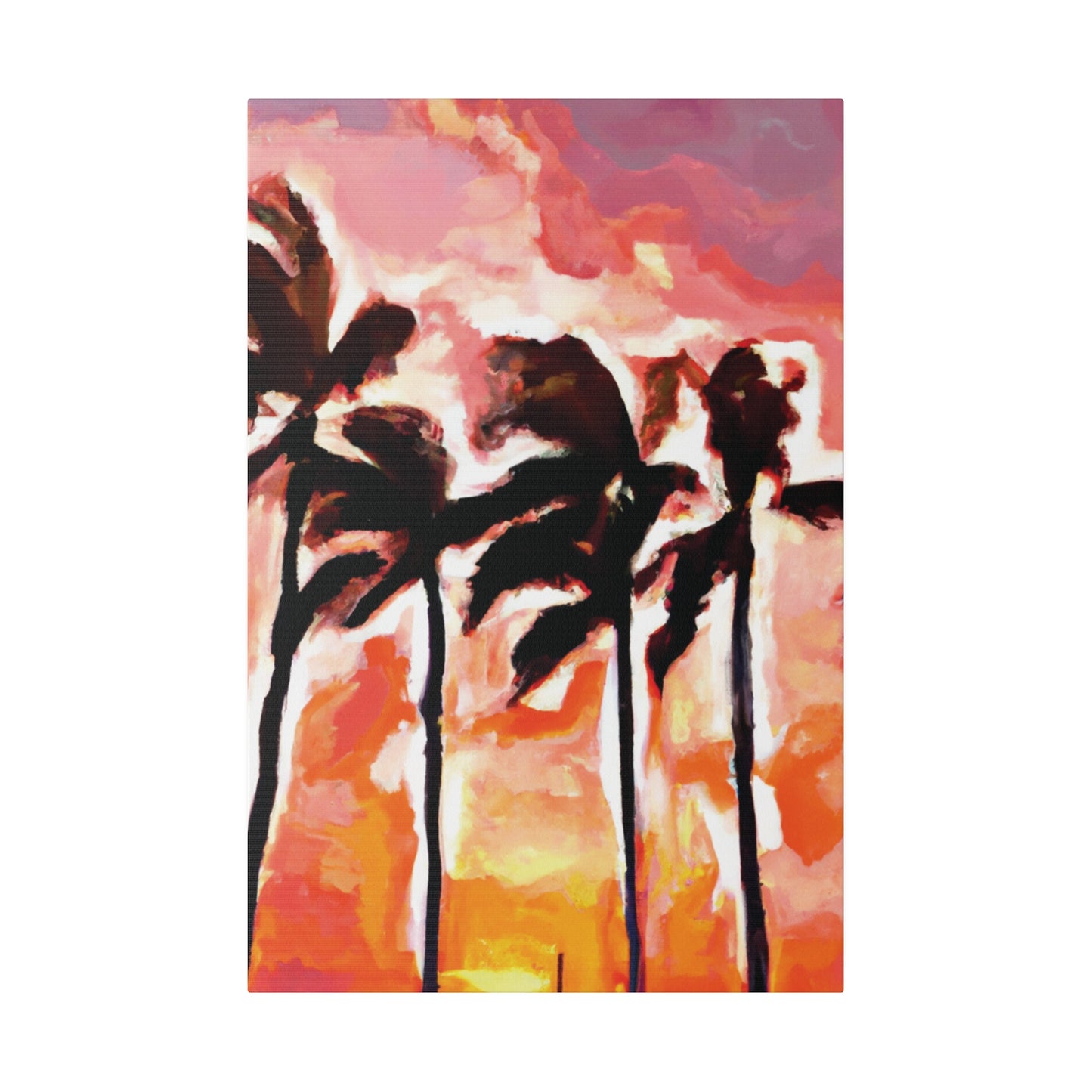 6129V - Miami Beach Sunset Painting Print | Miami | Beach | Sunset | Poster | Home Decor | Wall Art | Canvas