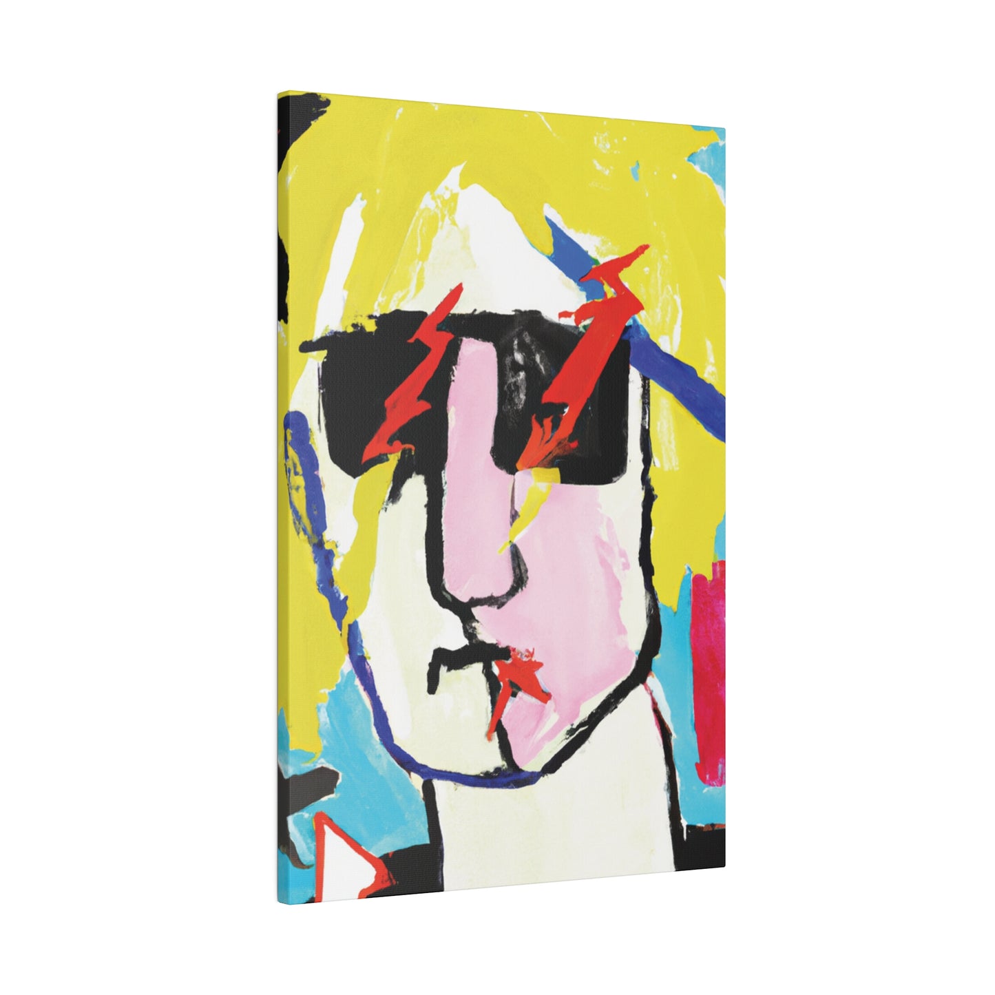 6067F - Rockstar Painting Print | Face | Abstract | Poster | Home Decor | Wall Art | Music Art | Canvas