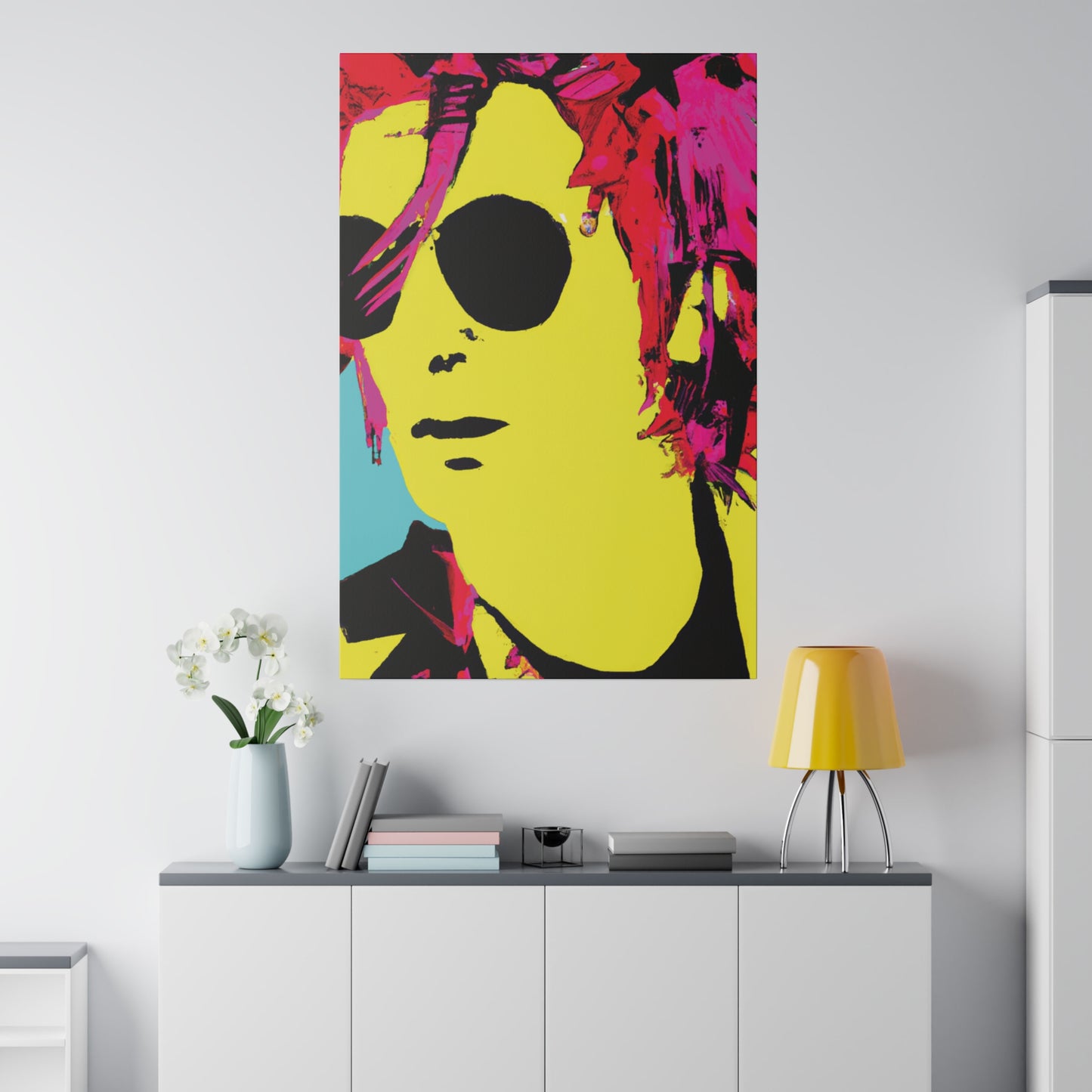 4543A - Rockstar Painting Print | Face | Abstract | Poster | Home Decor | Wall Art | Music Art | Canvas