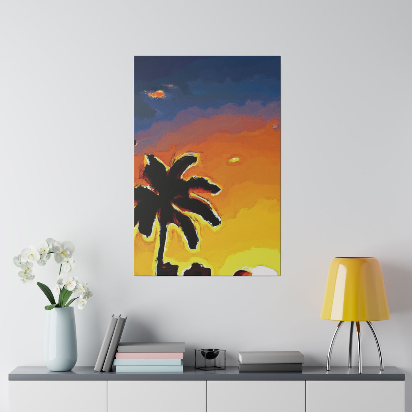 8720W - Miami Beach Sunset Painting Print | Miami | Beach | Sunset | Poster | Home Decor | Wall Art | Canvas