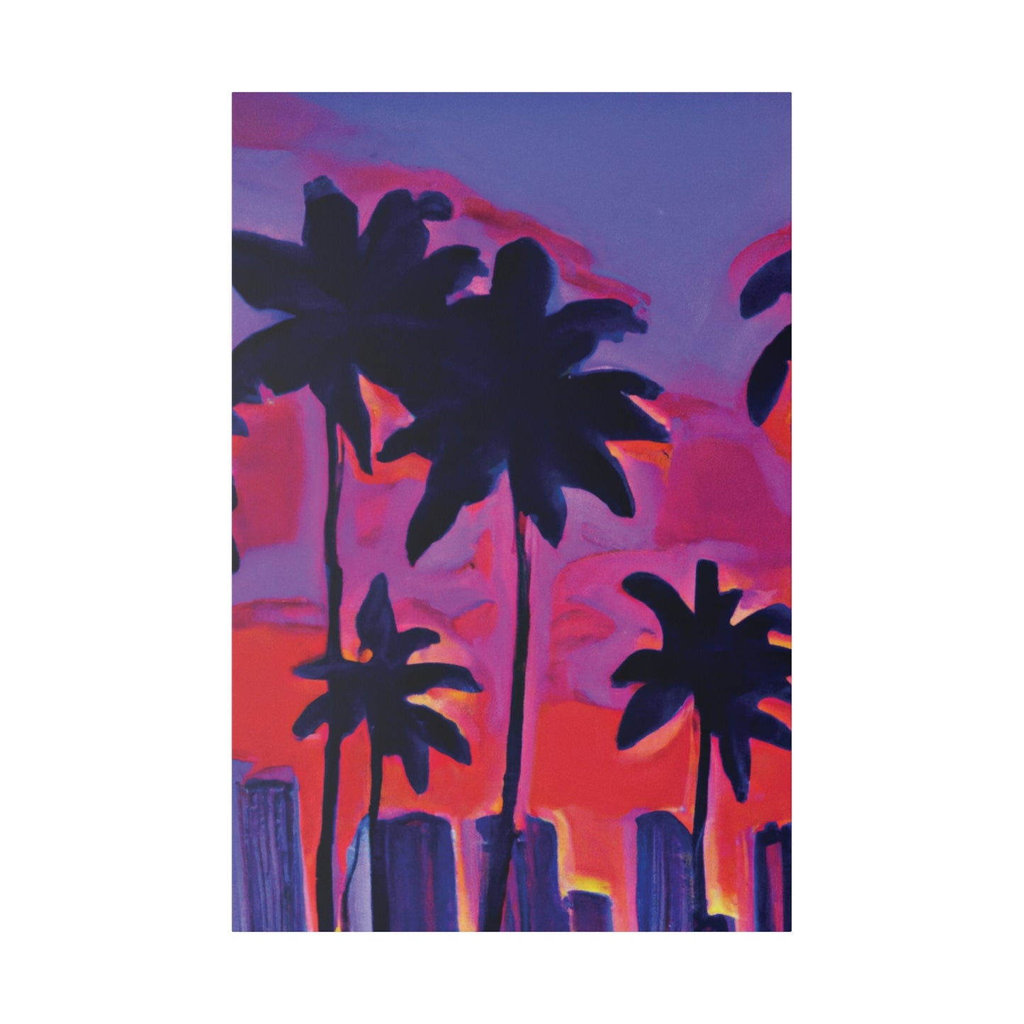 641R - Miami Beach Sunset Painting Print | Miami | Beach | Sunset | Poster | Home Decor | Wall Art | Canvas