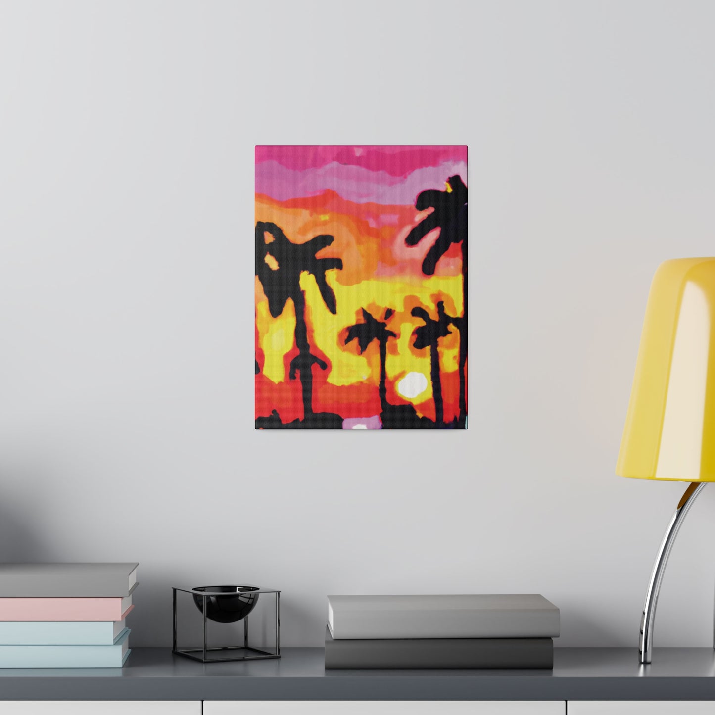 7893K - Miami Beach Sunset Painting Print | Miami | Beach | Sunset | Poster | Home Decor | Wall Art | Canvas