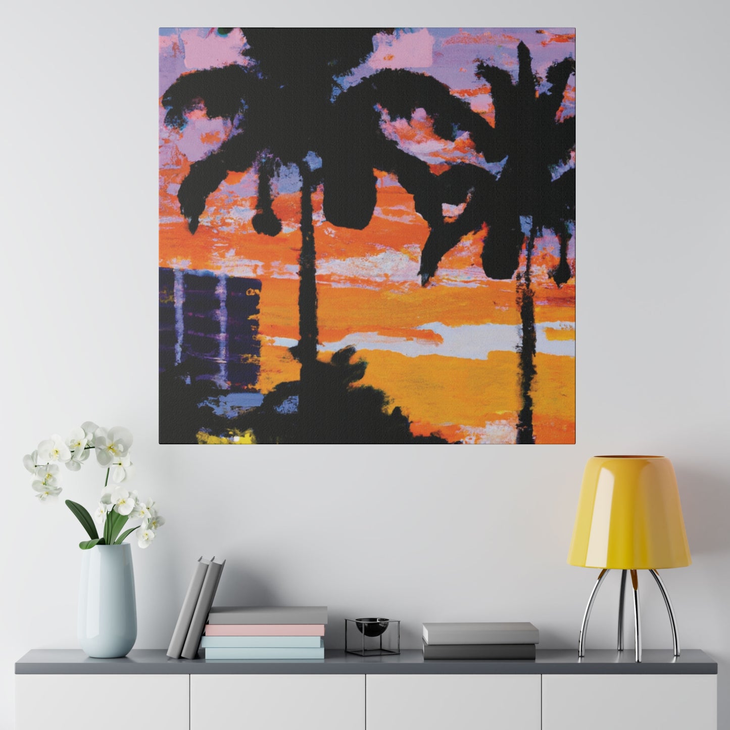 4756G - Miami Beach Sunset Painting Print | Miami | Beach | Sunset | Poster | Home Decor | Wall Art | Canvas