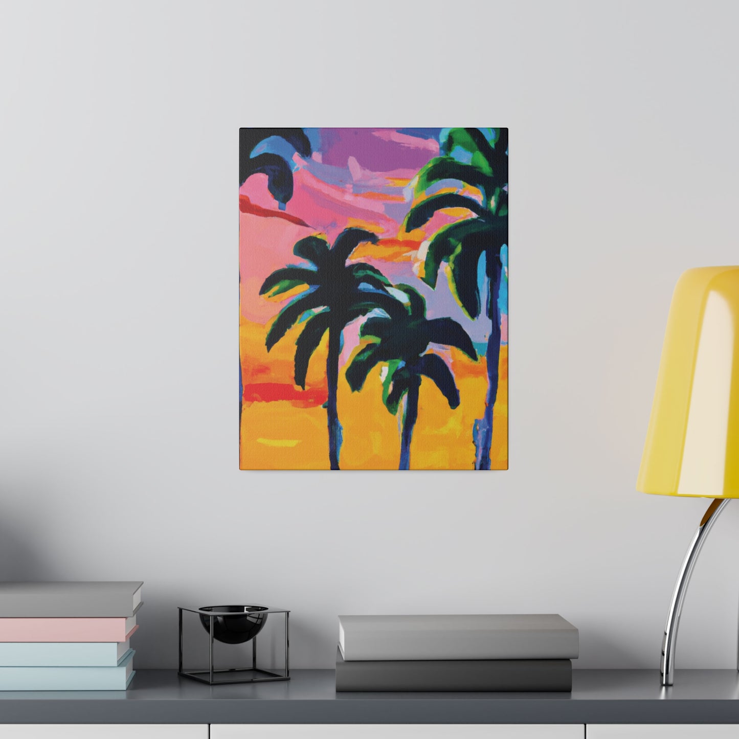 7409P - Miami Beach Sunset Painting Print | Miami | Beach | Sunset | Poster | Home Decor | Wall Art | Canvas