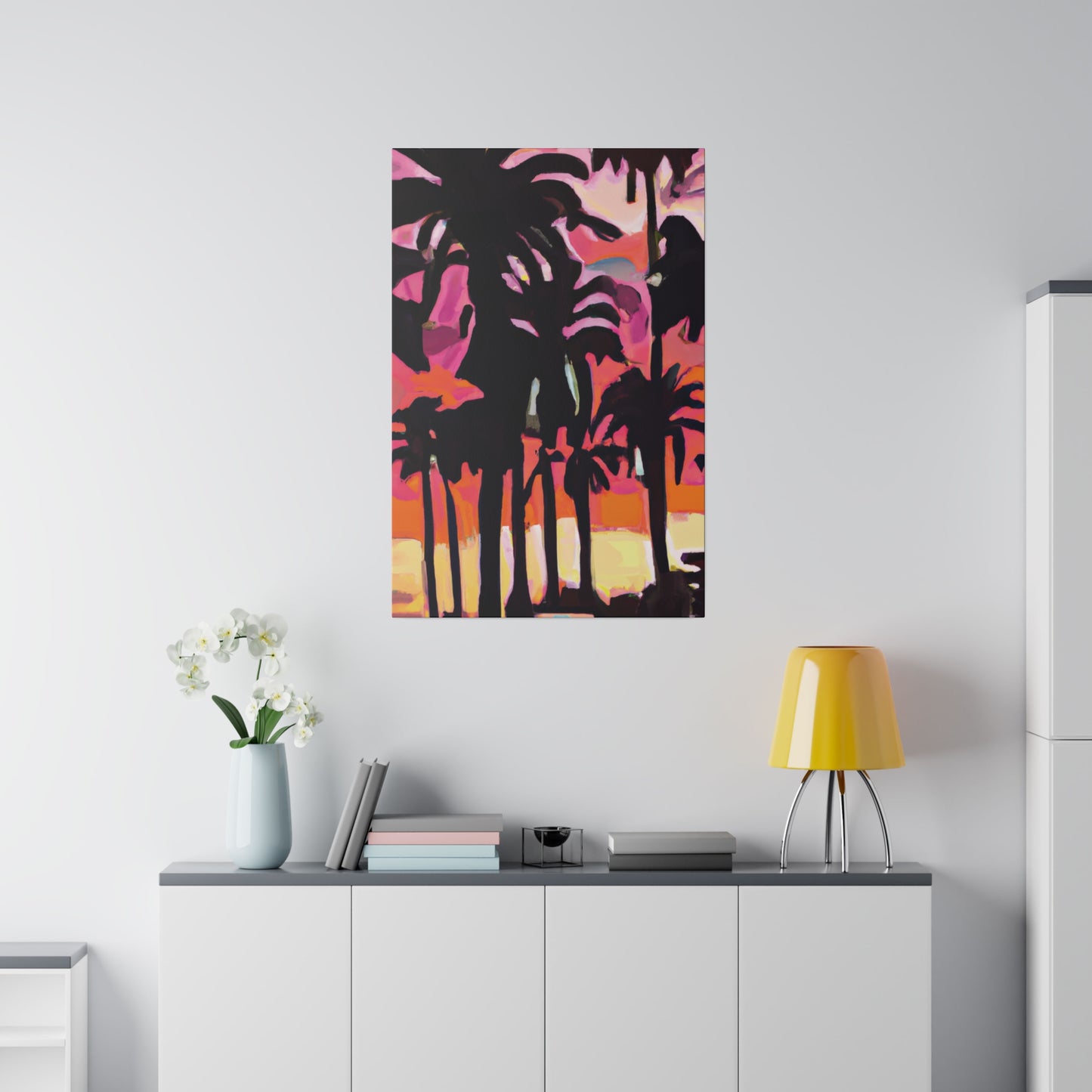 8741N - Miami Beach Sunset Painting Print | Miami | Beach | Sunset | Poster | Home Decor | Wall Art | Canvas