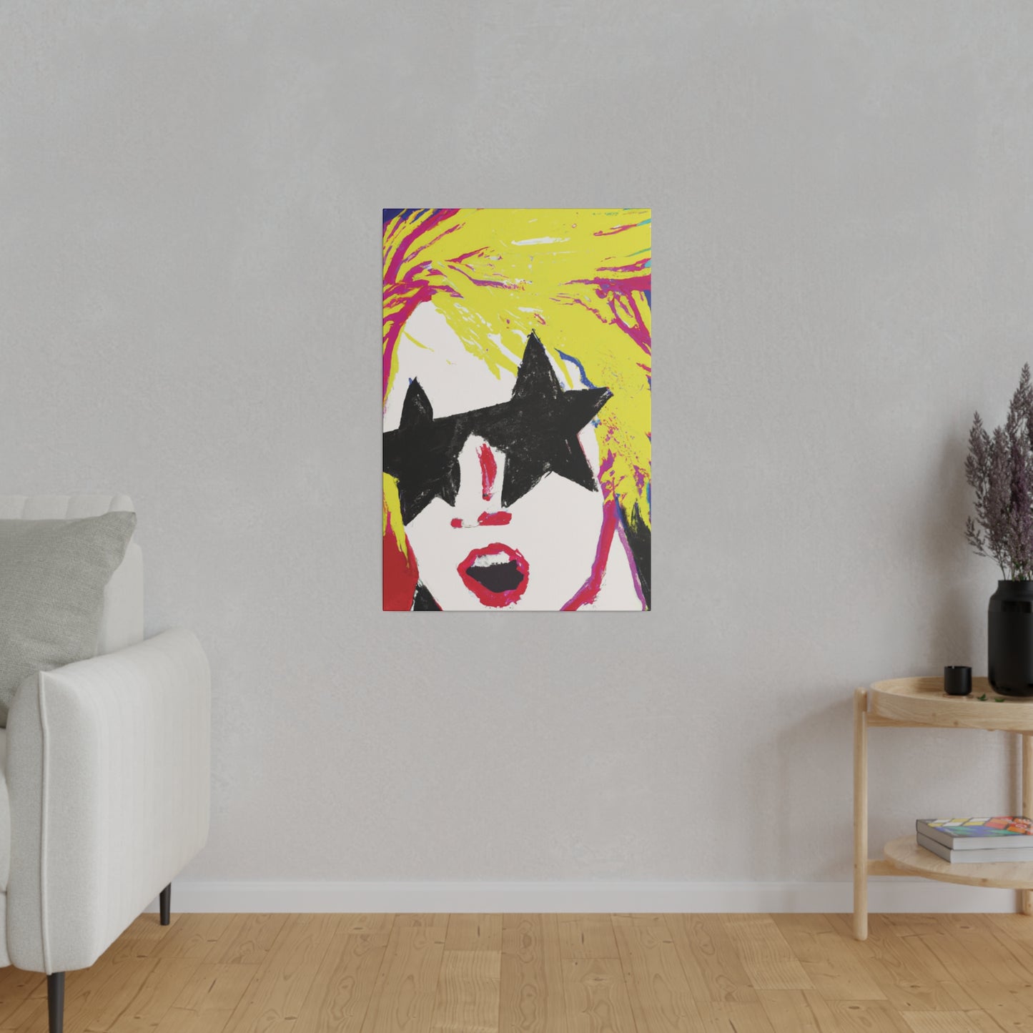 6723Z - Rockstar Painting Print | Face | Abstract | Poster | Home Decor | Wall Art | Music Art | Canvas