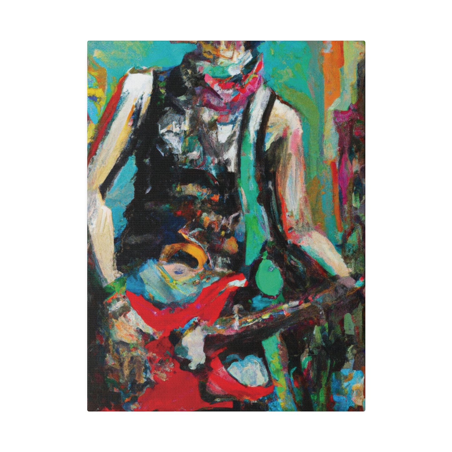 9287Z - Rockstar Oil Painting Style Print | Poster | Home Decor | Wall Art | Music Art | Canvas