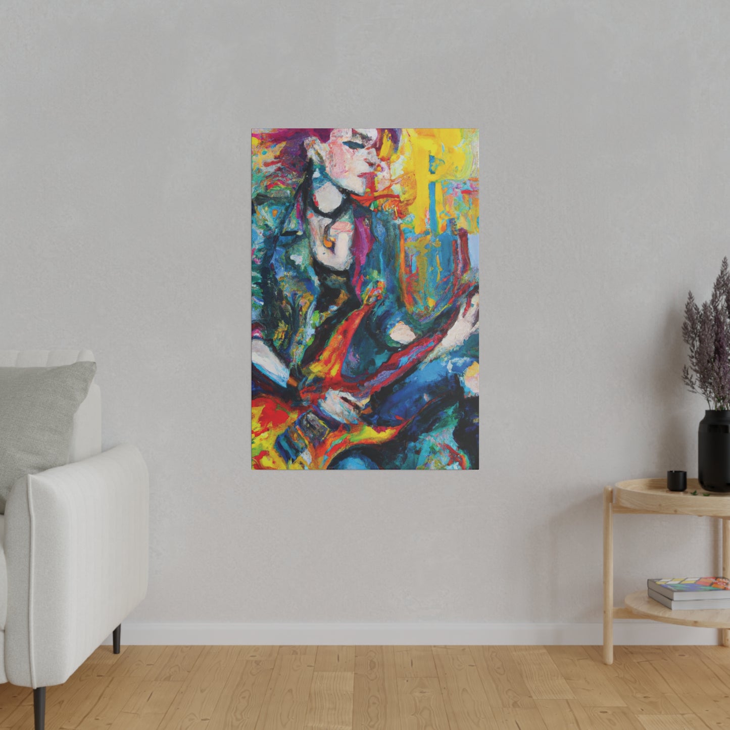 3497T - Rockstar Oil Painting Style Print | Poster | Home Decor | Wall Art | Music Art | Canvas