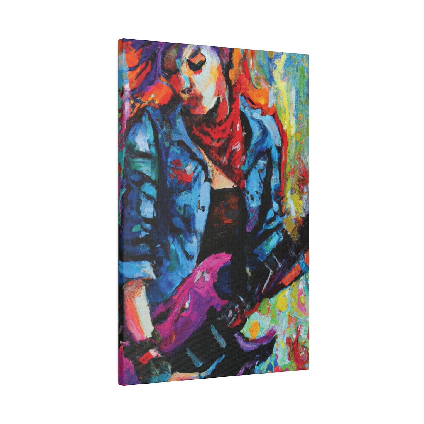 9531Q - Rockstar Oil Painting Style Print | Poster | Home Decor | Wall Art | Music Art | Canvas