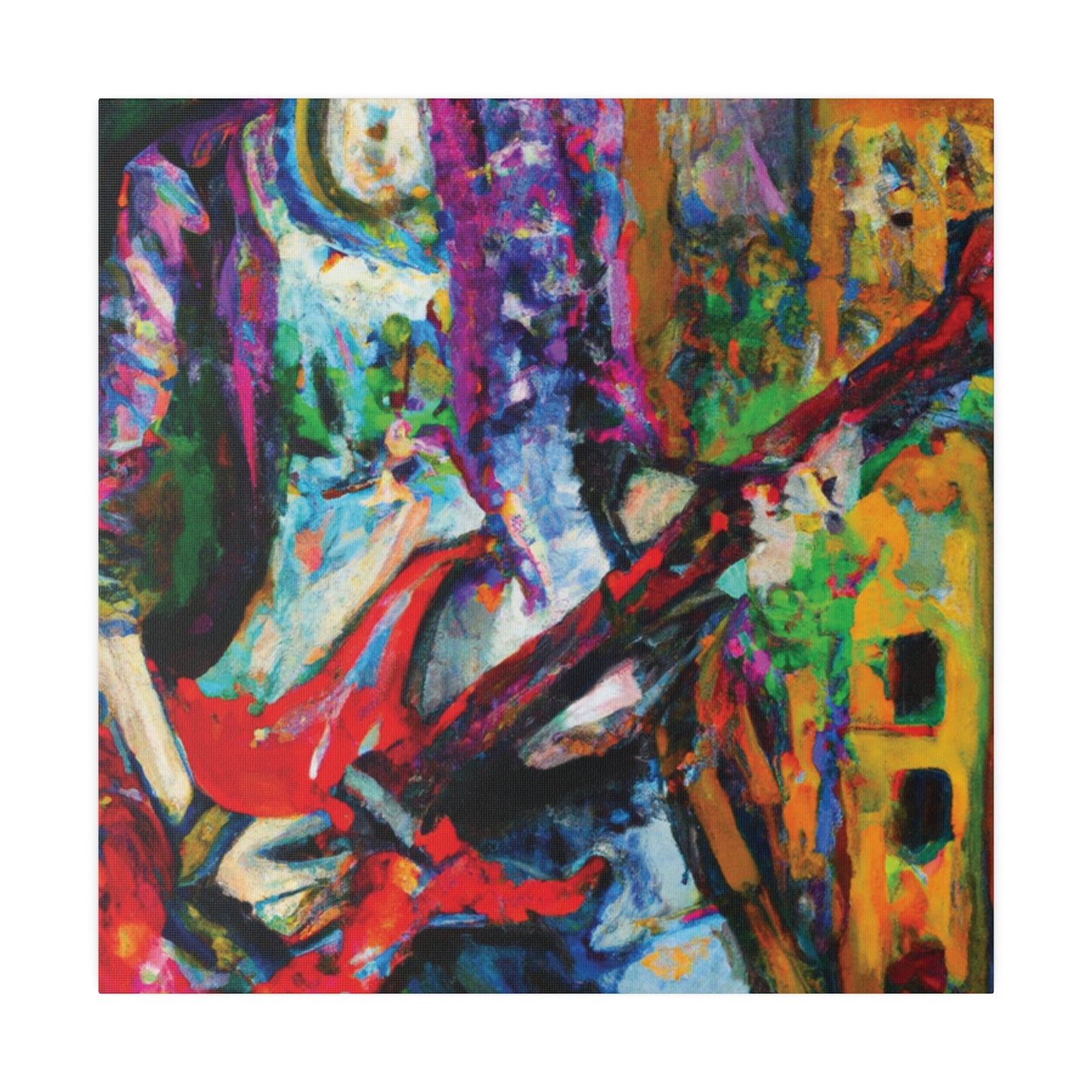 8263J - Rockstar Oil Painting Style Print | Poster | Home Decor | Wall Art | Music Art | Canvas