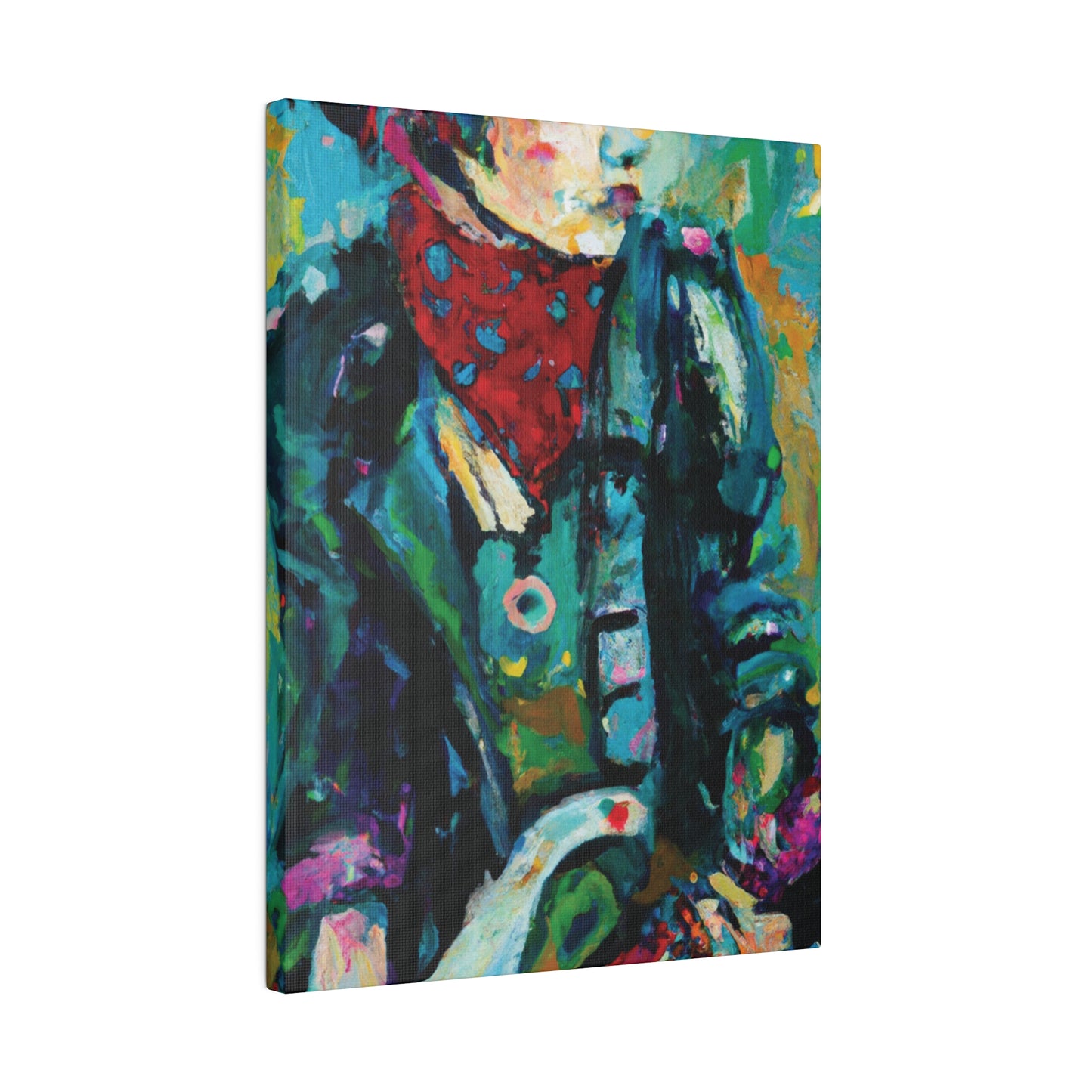 7263A - Rockstar Oil Painting Style Print | Poster | Home Decor | Wall Art | Music Art | Canvas