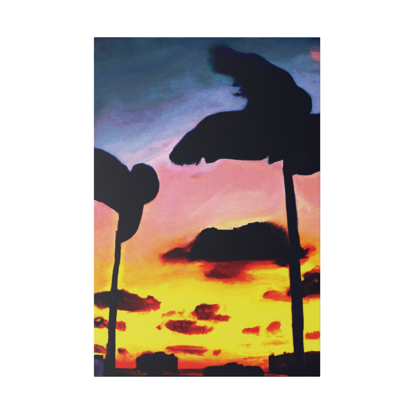 7515G - Miami Beach Sunset Painting Print | Miami | Beach | Sunset | Poster | Home Decor | Wall Art | Canvas