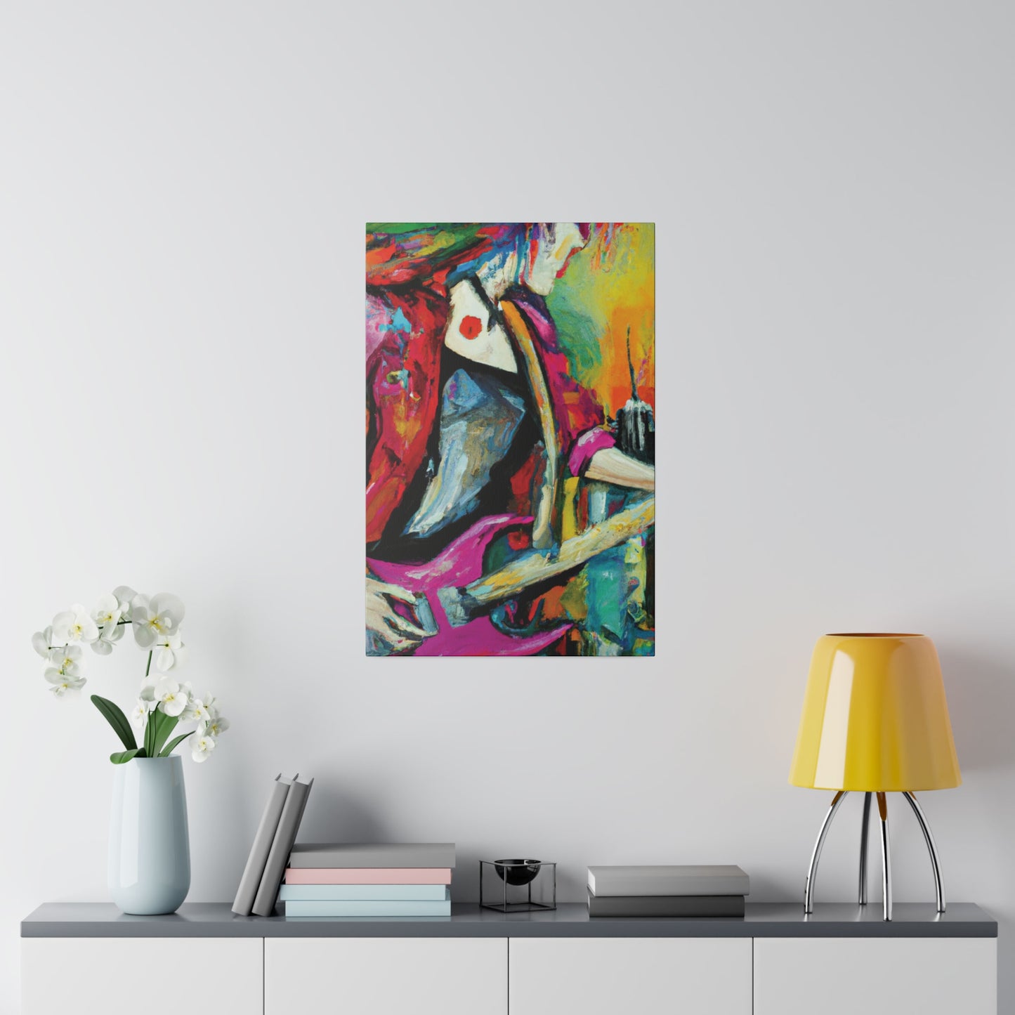 6731X - Rockstar Oil Painting Style Print | Poster | Home Decor | Wall Art | Music Art | Canvas